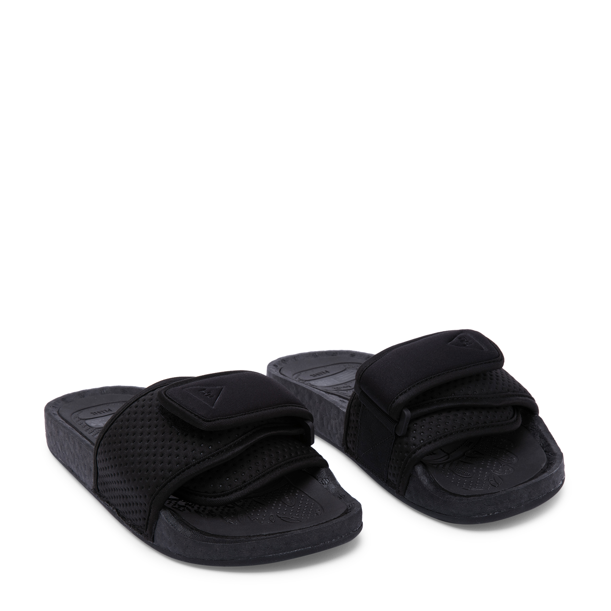 

x Pharrell Williams Boost slides, Black