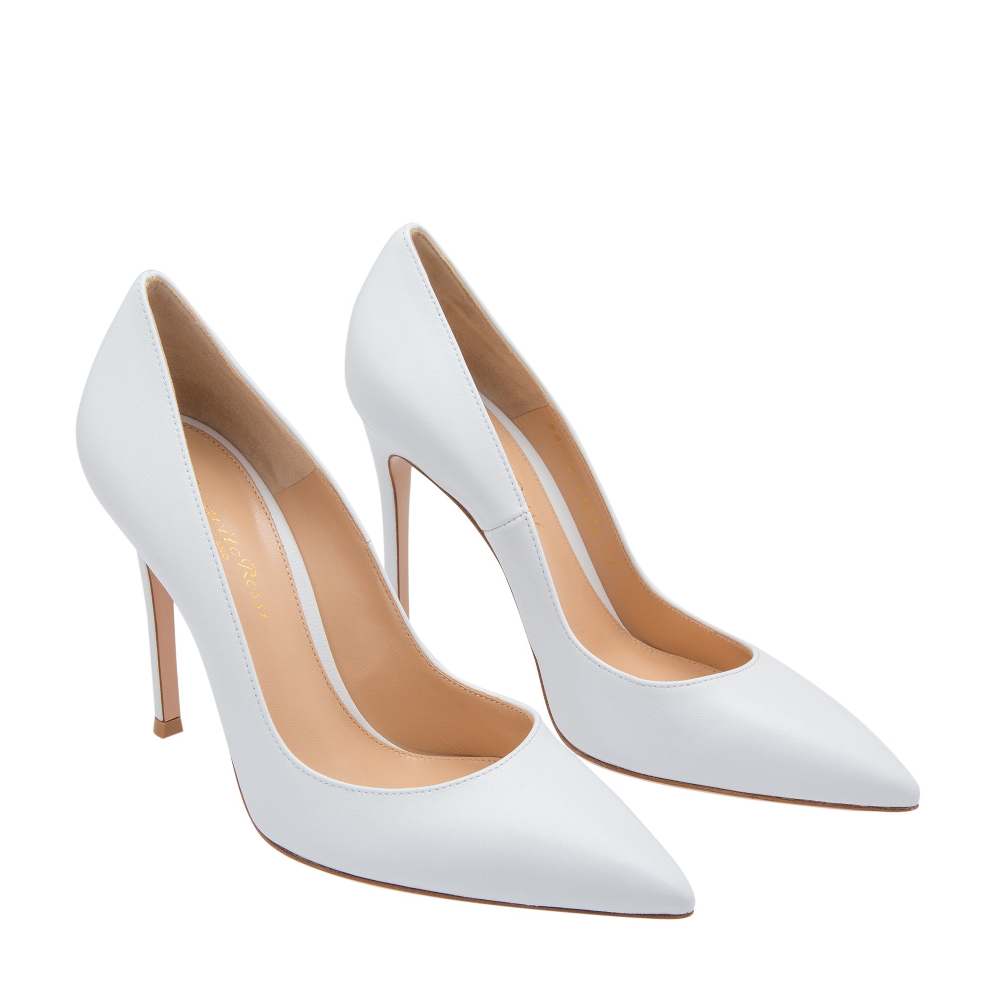 

Gianvito leather pumps, White