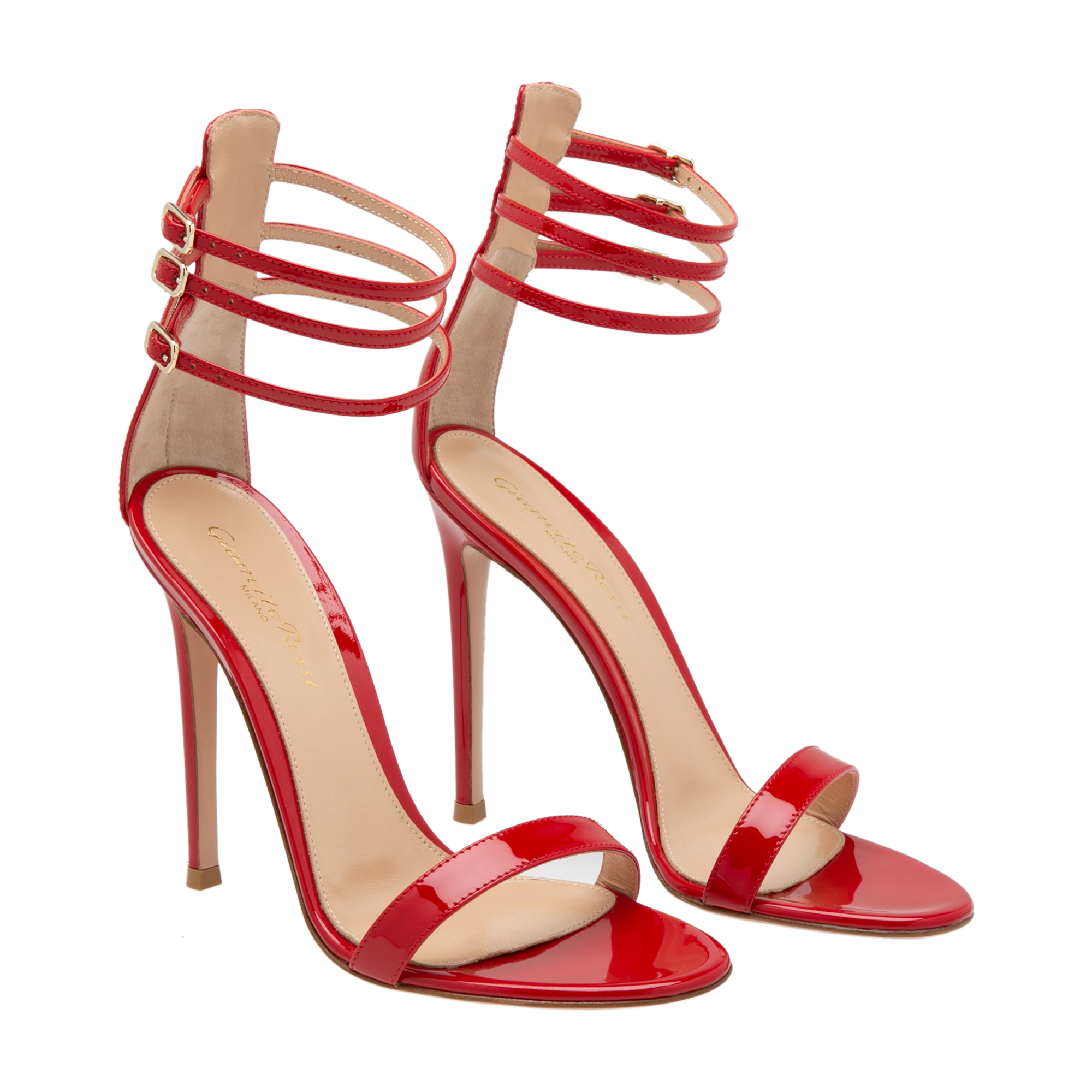 

Lacey sandals, Red