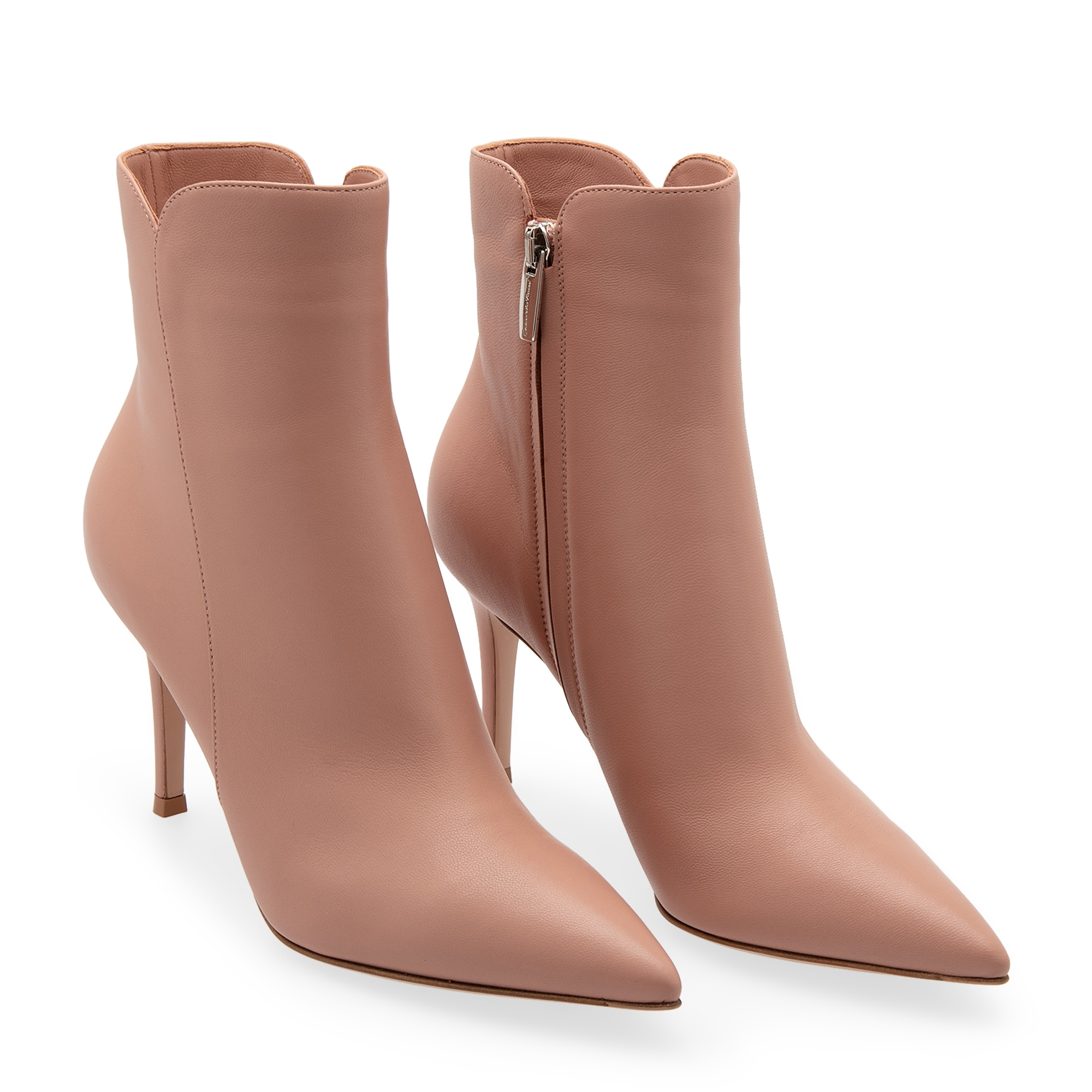 

Leather ankle boots, Beige