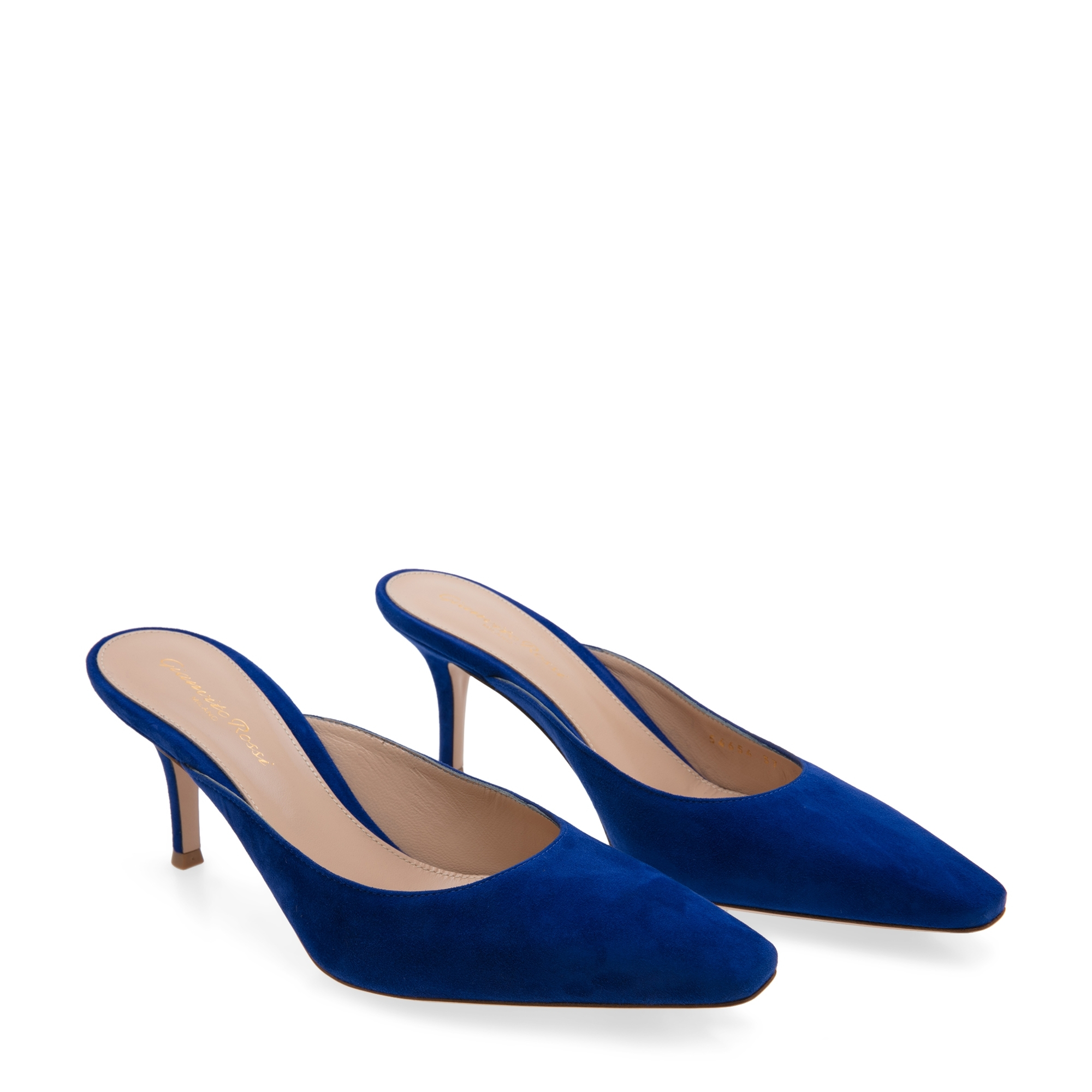 

Suede mules, Blue