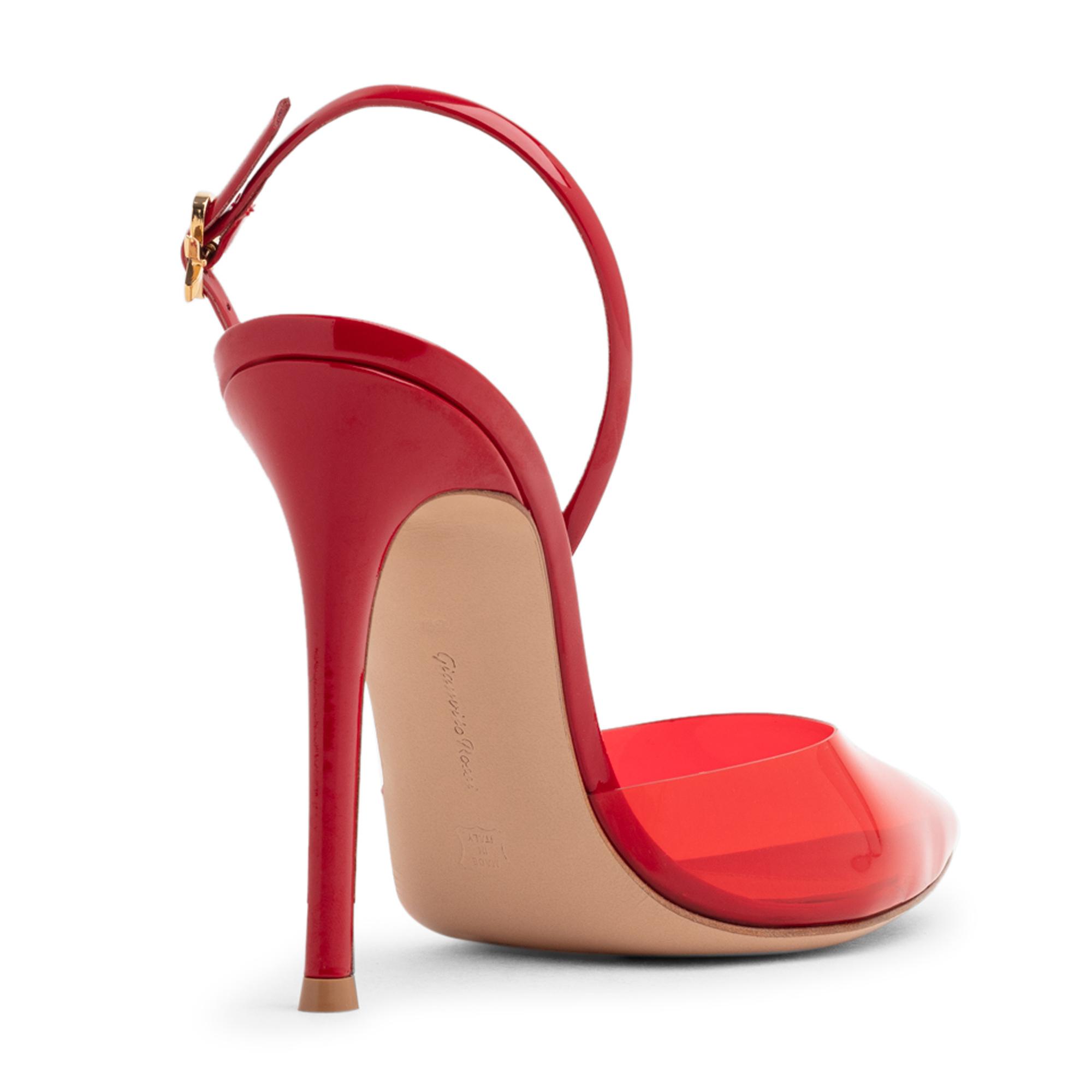 

Ribbon D'orsay plexi pumps, Red