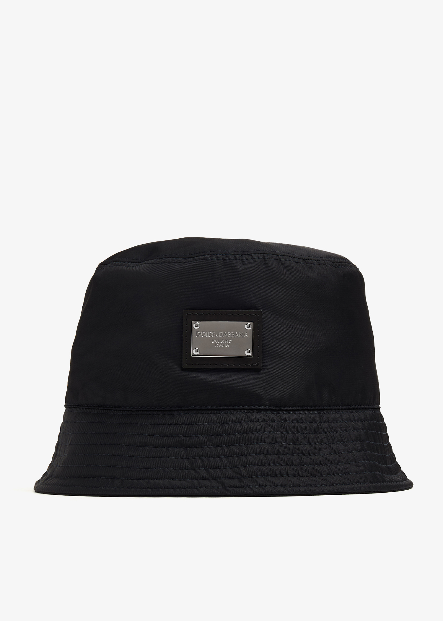 

Logo plaque bucket hat, Black