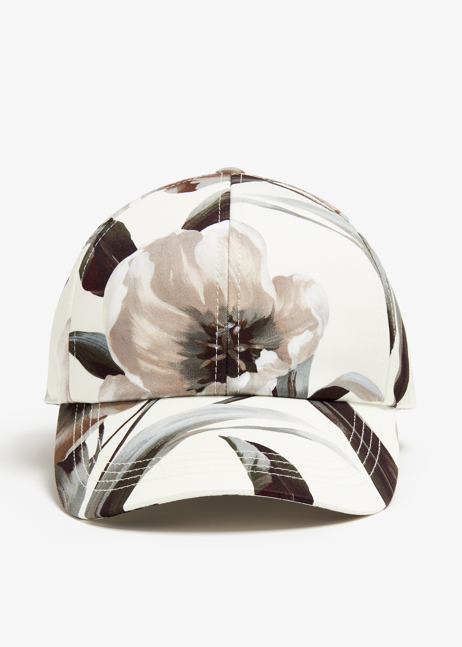 

Tulip print baseball cap, Beige