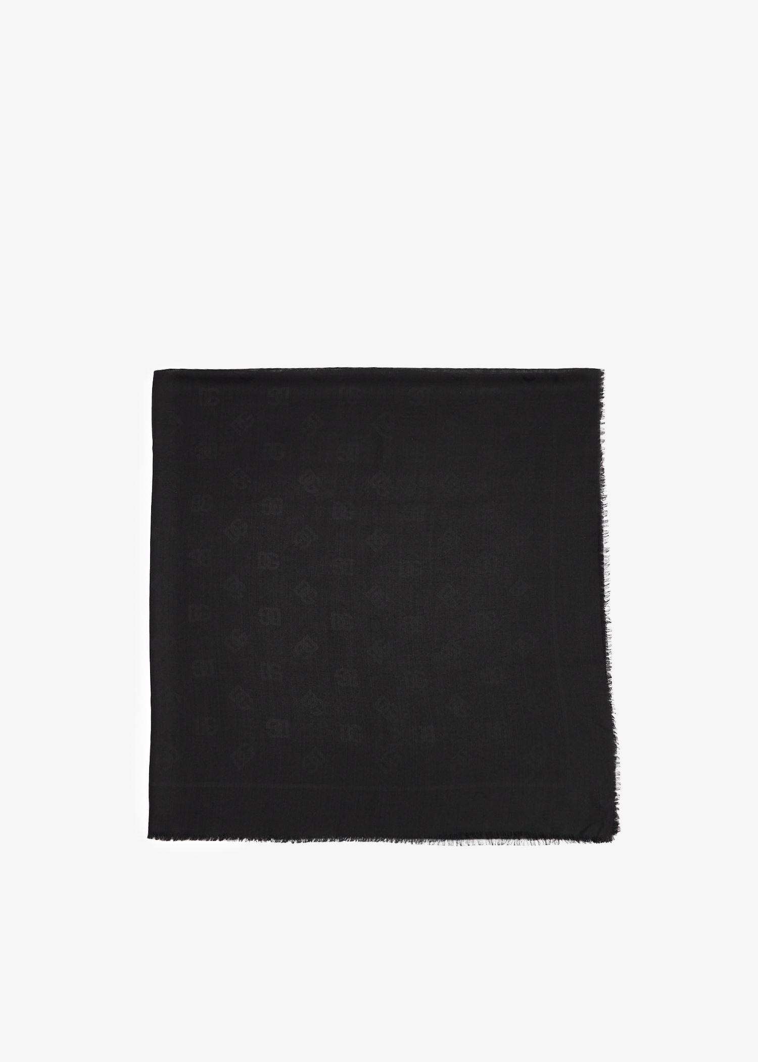 

Monogram jacquard shawl, Black