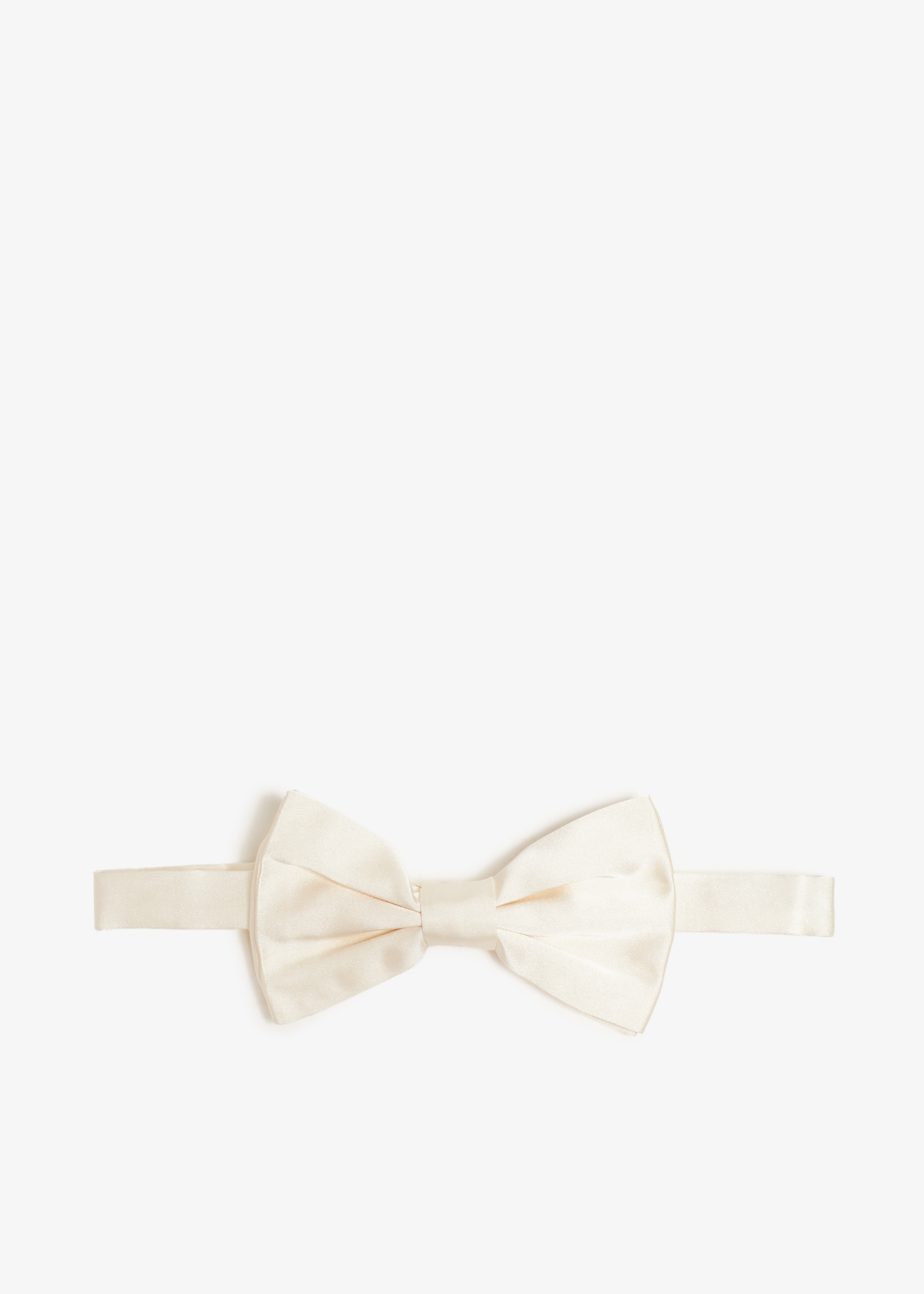 

Silk satin bow tie, White