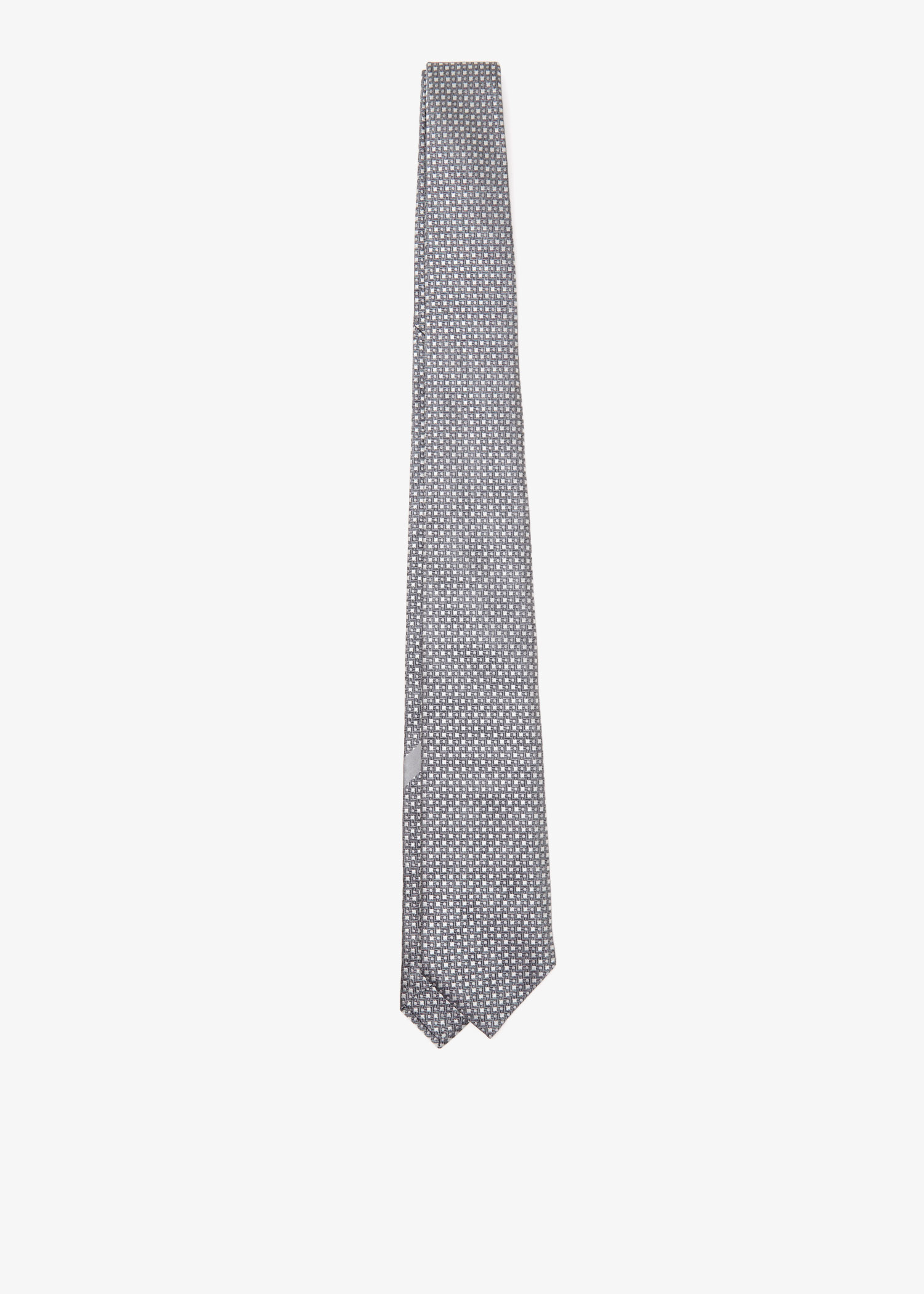

Micro-design jacquard tie, Grey