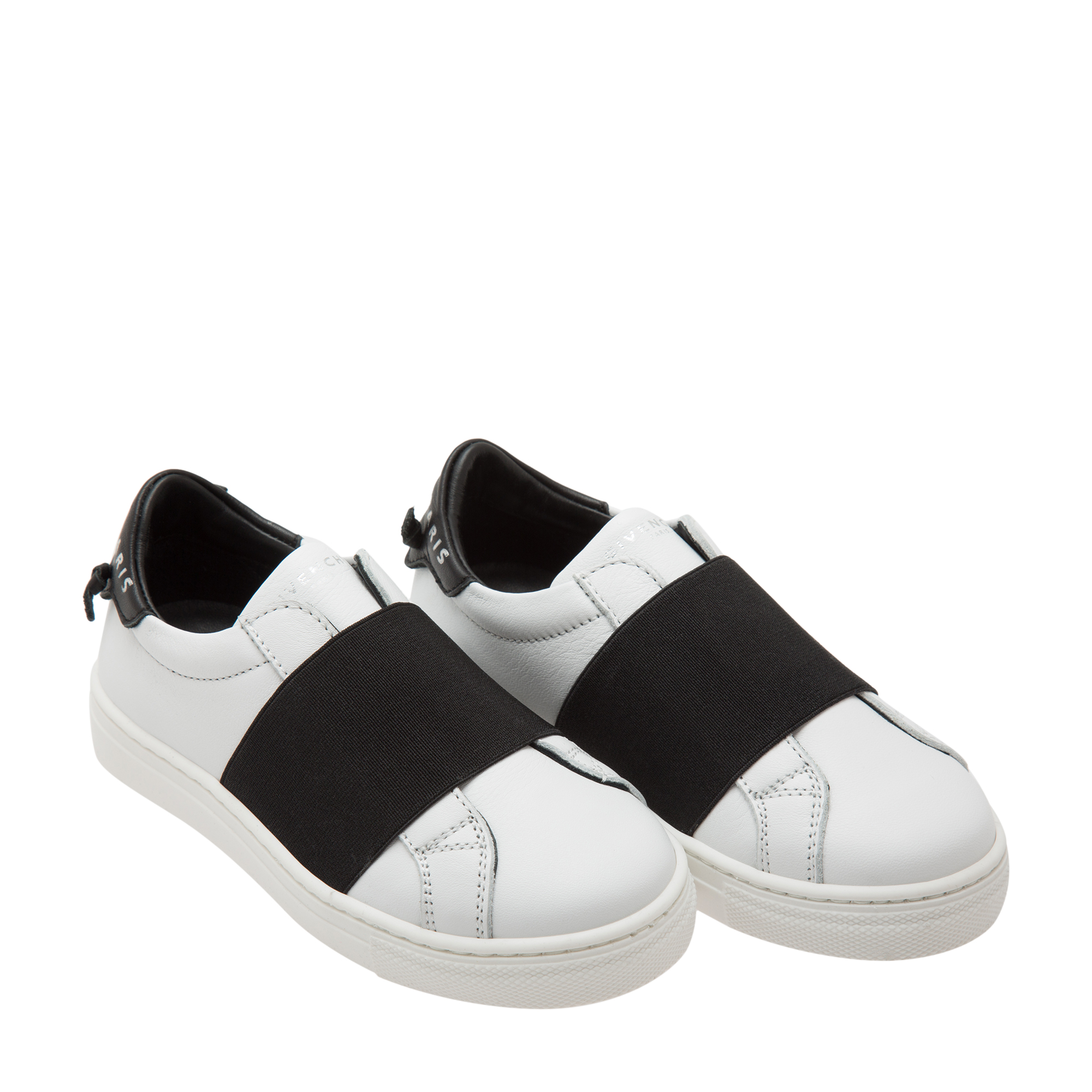 

Leather slip-on sneakers, White