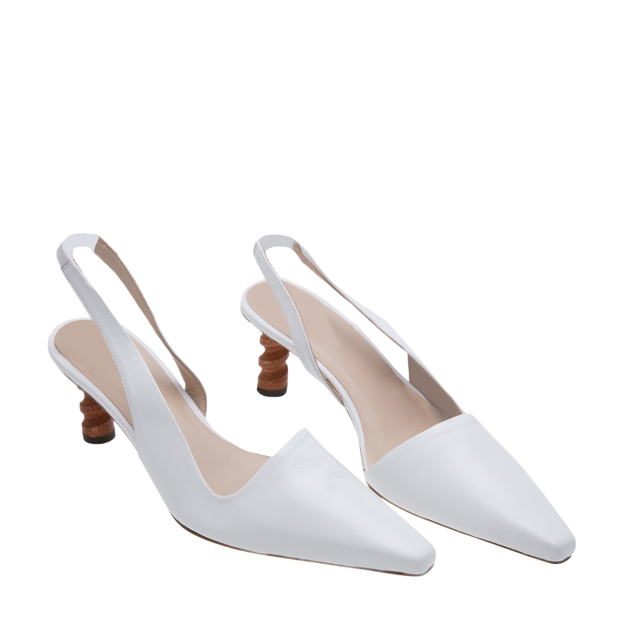 

Joan sling-back pumps, White