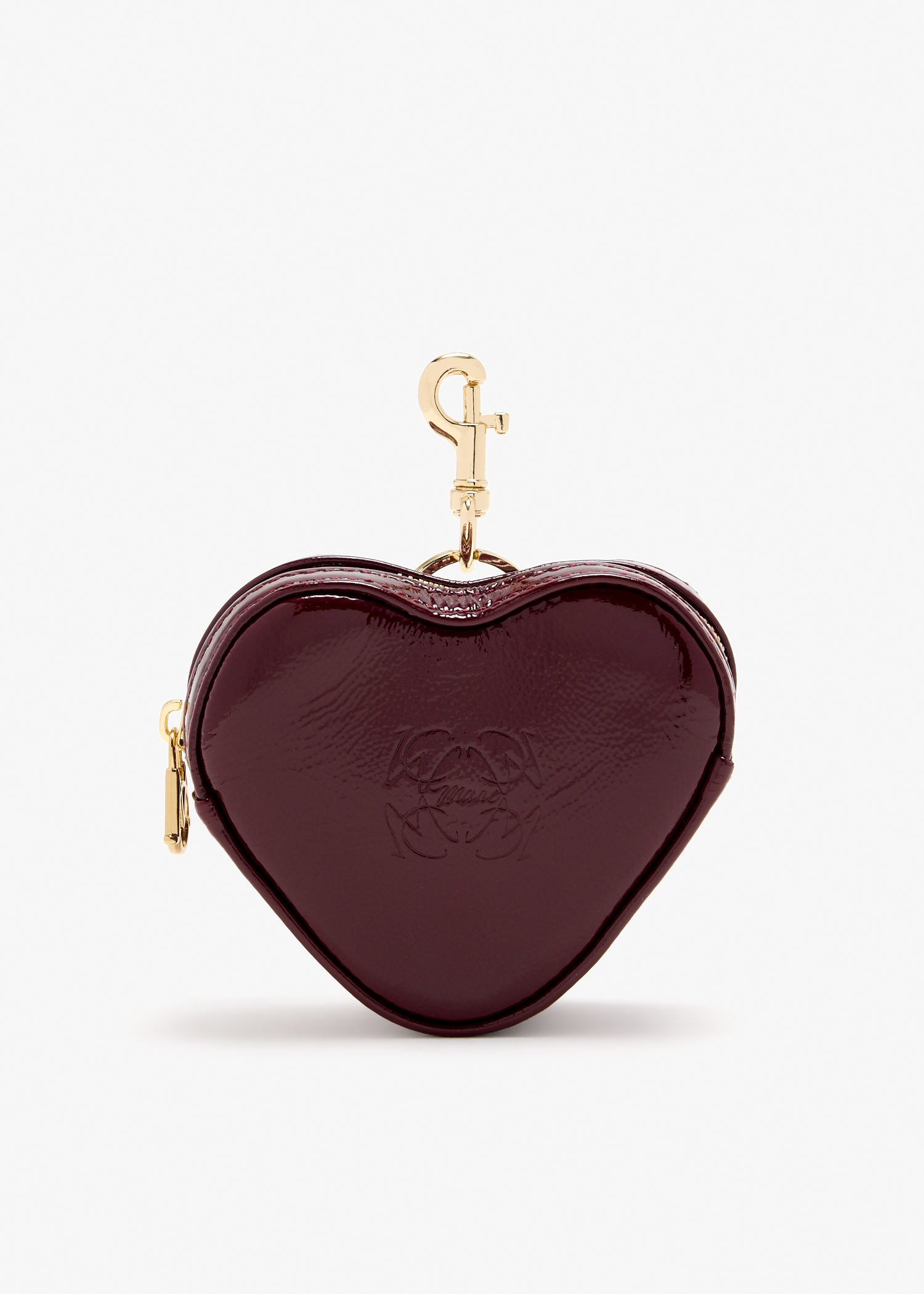 

Heart bag charm, Burgundy
