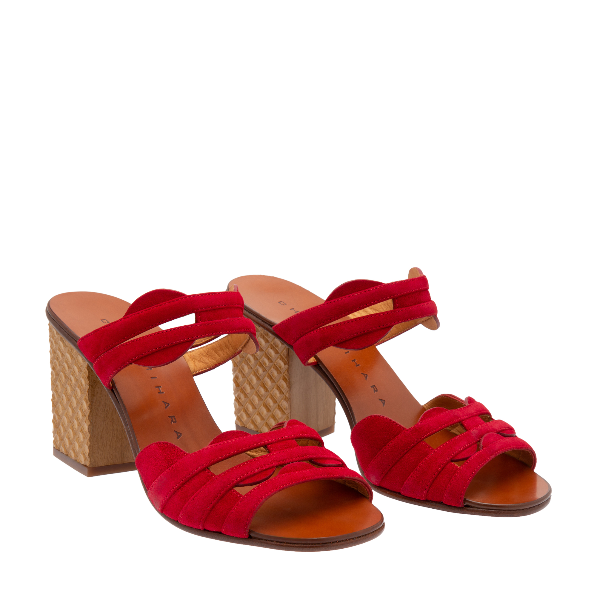 

Hebel suede sandals, Red