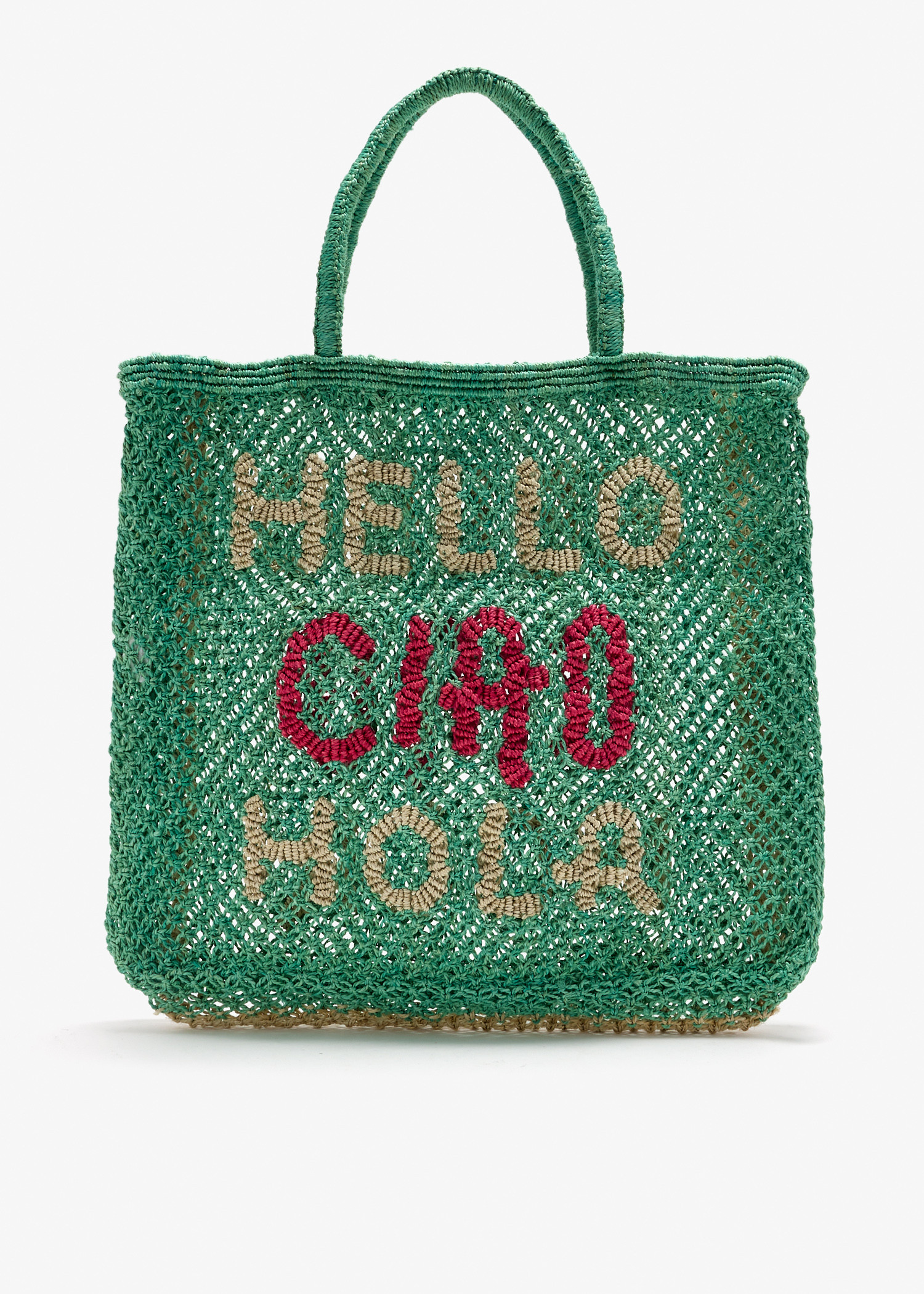 

Hello Ciao Hola tote bag, Green