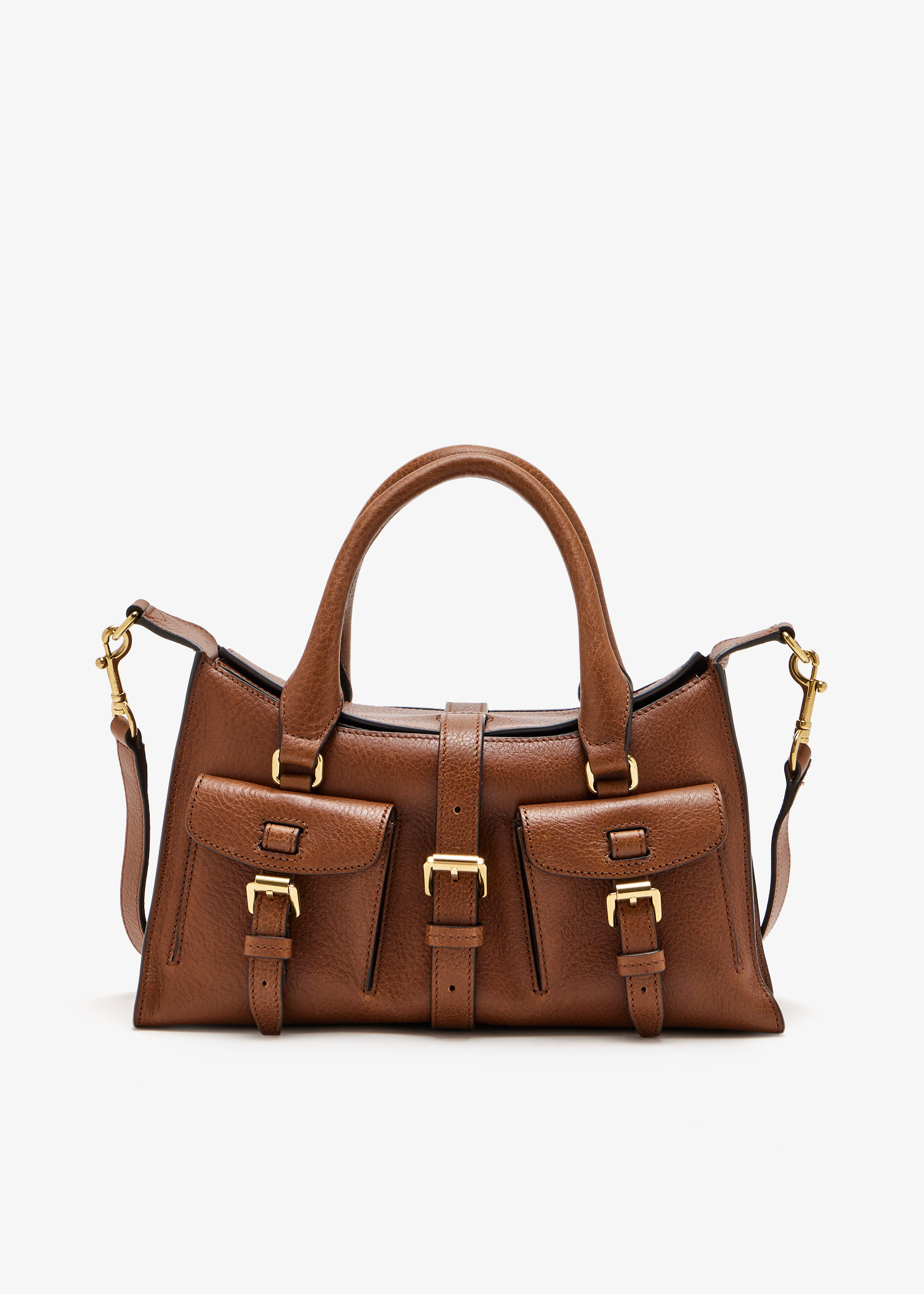 

Small Roxanne top handle bag, Brown