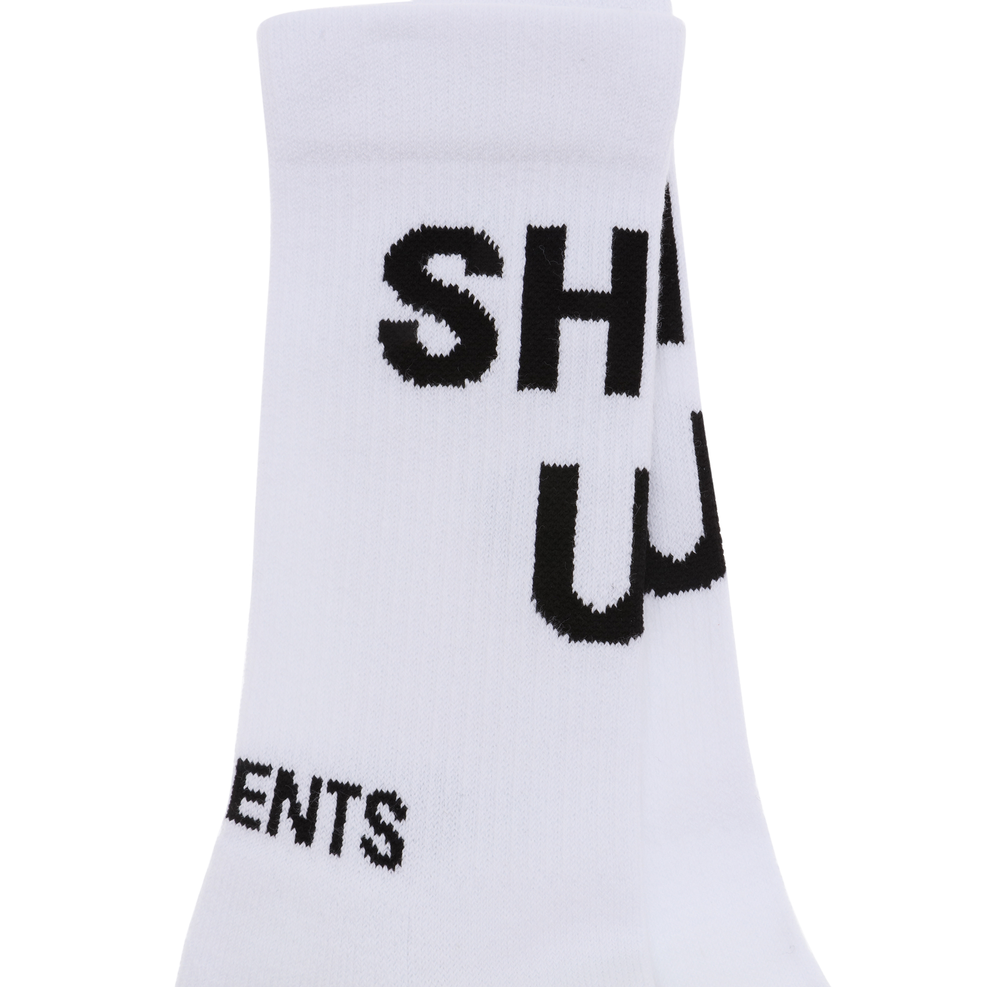 

Shut Up socks, White