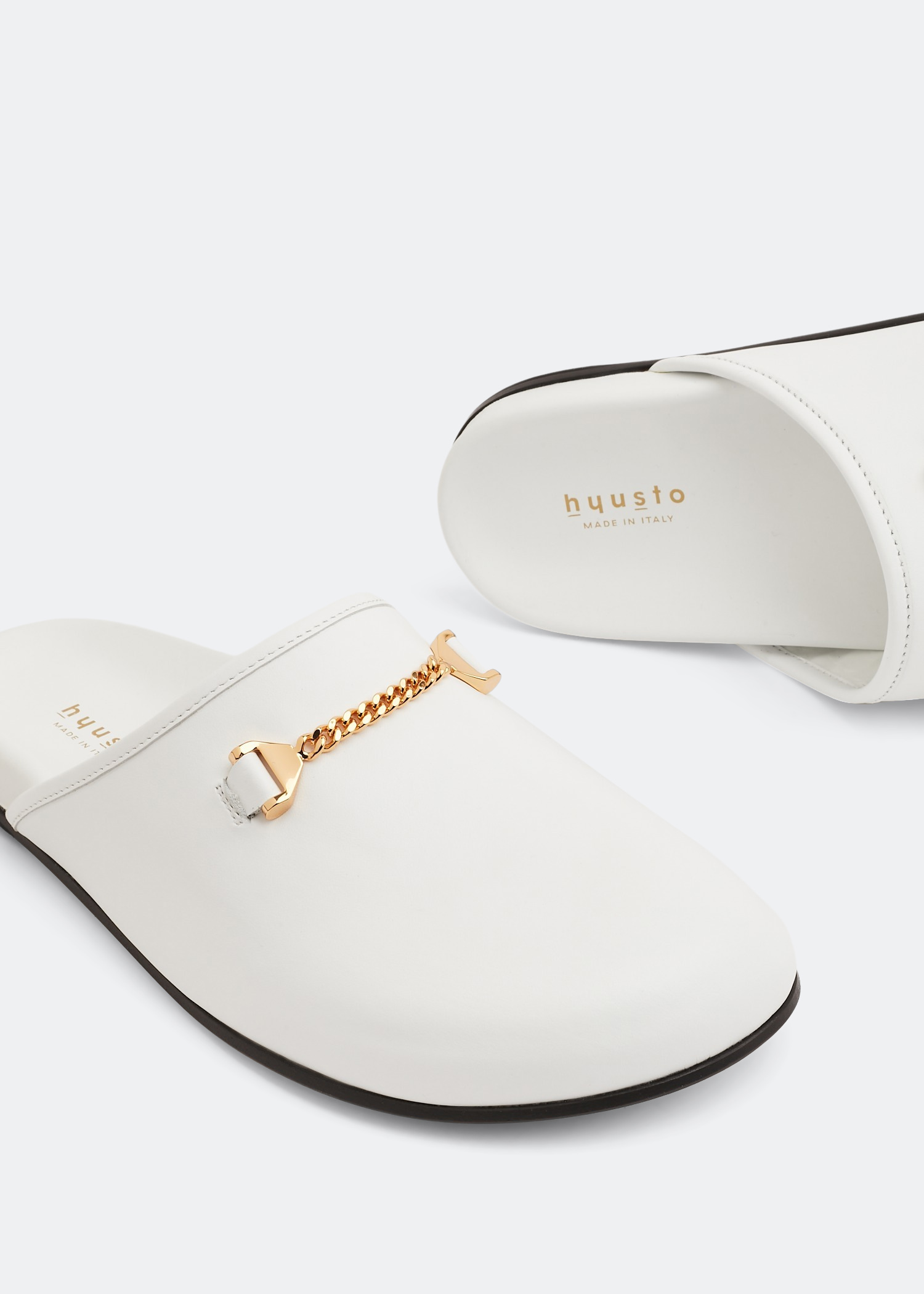 

Quincy slippers, White