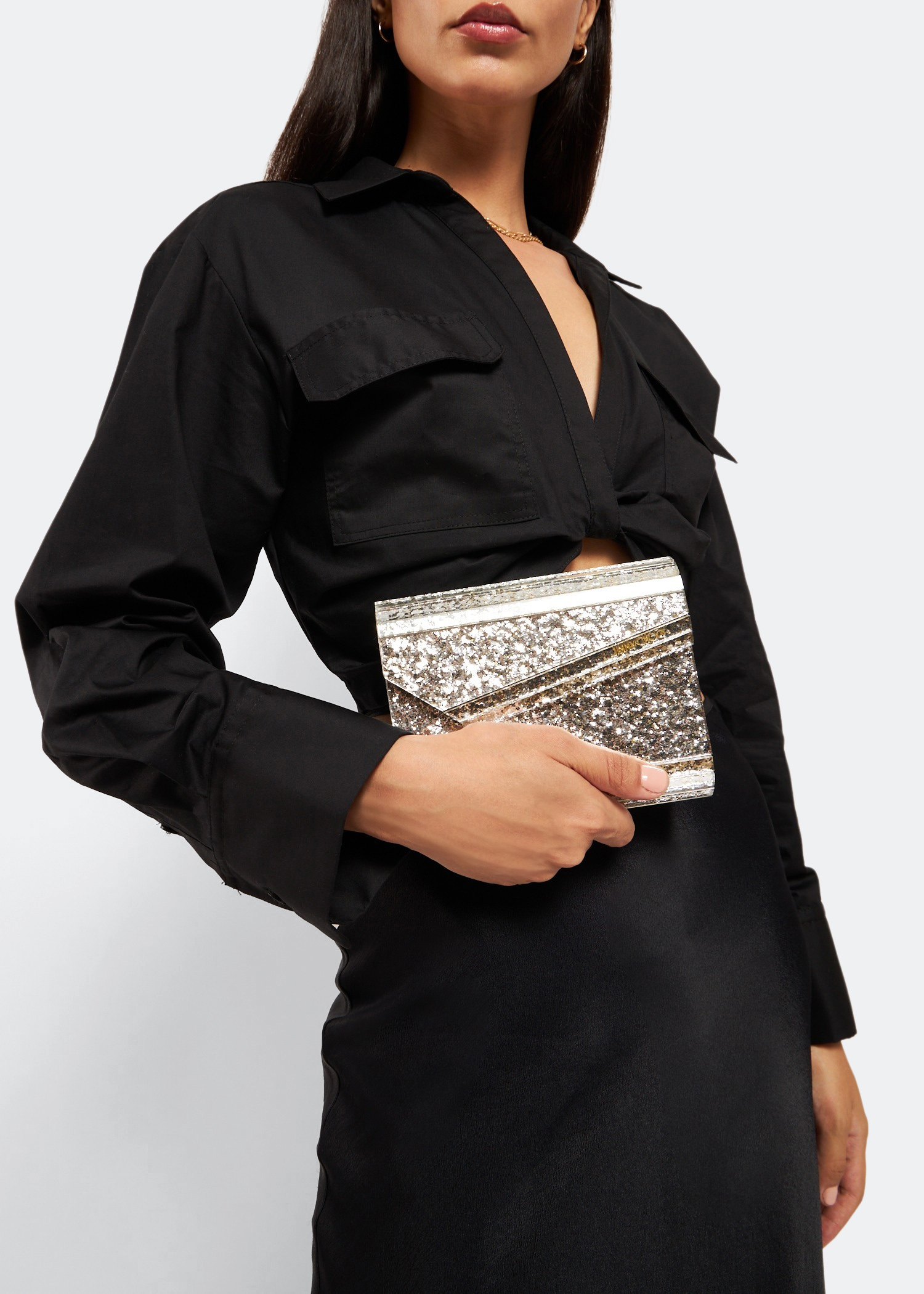 

Candy glitter clutch, Gold