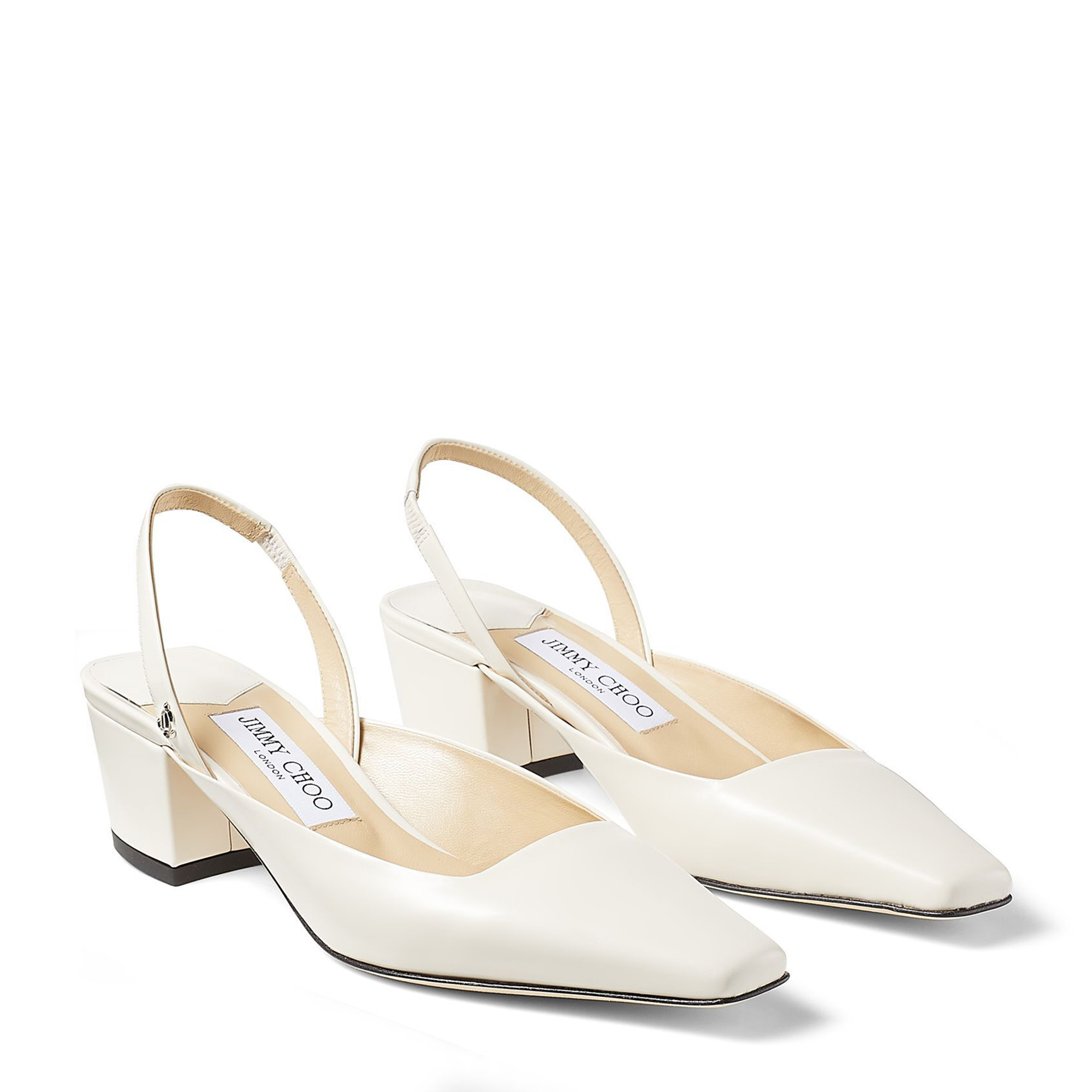 

Gini slingback pumps, White