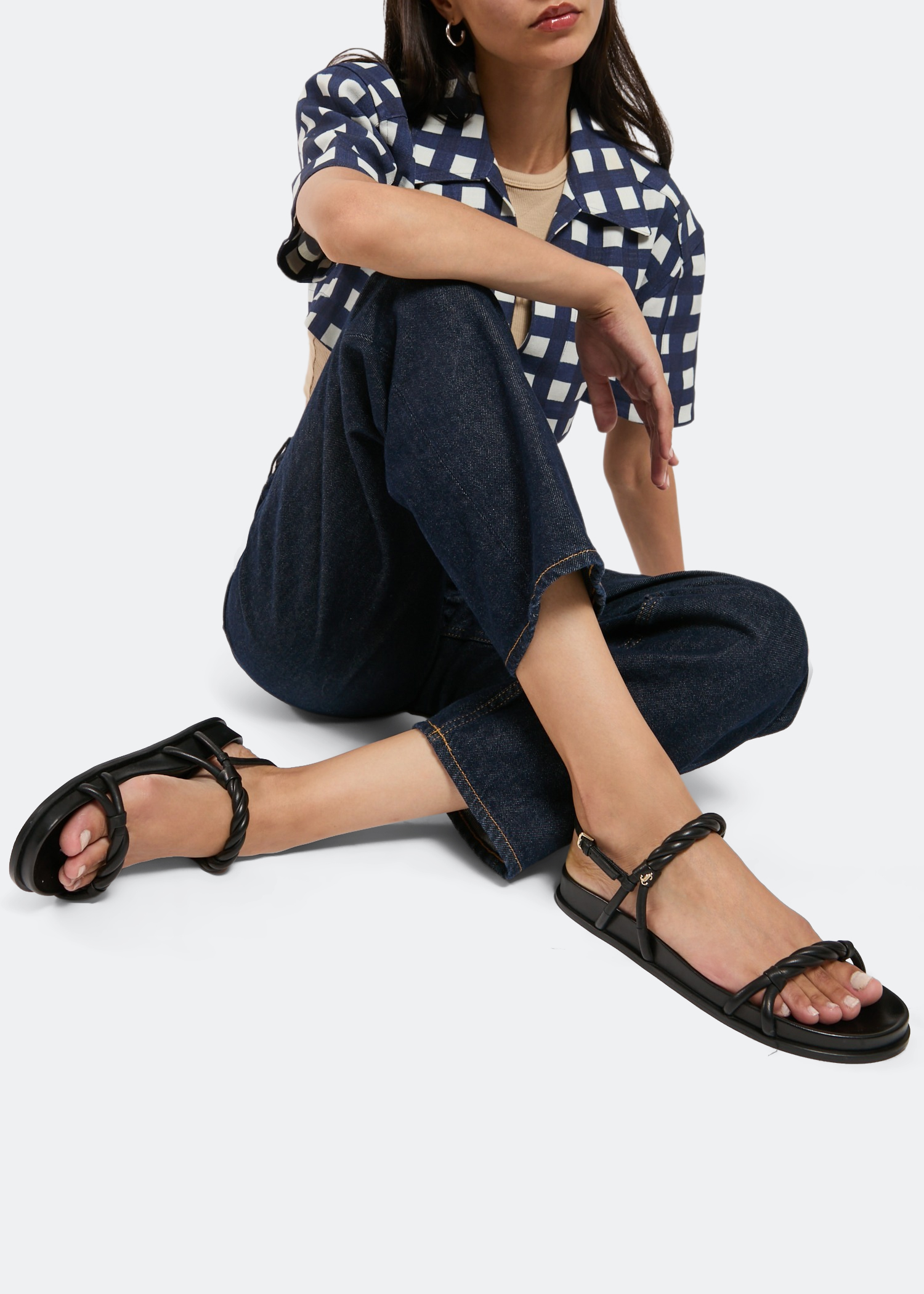 

Diosa flat sandals, Black