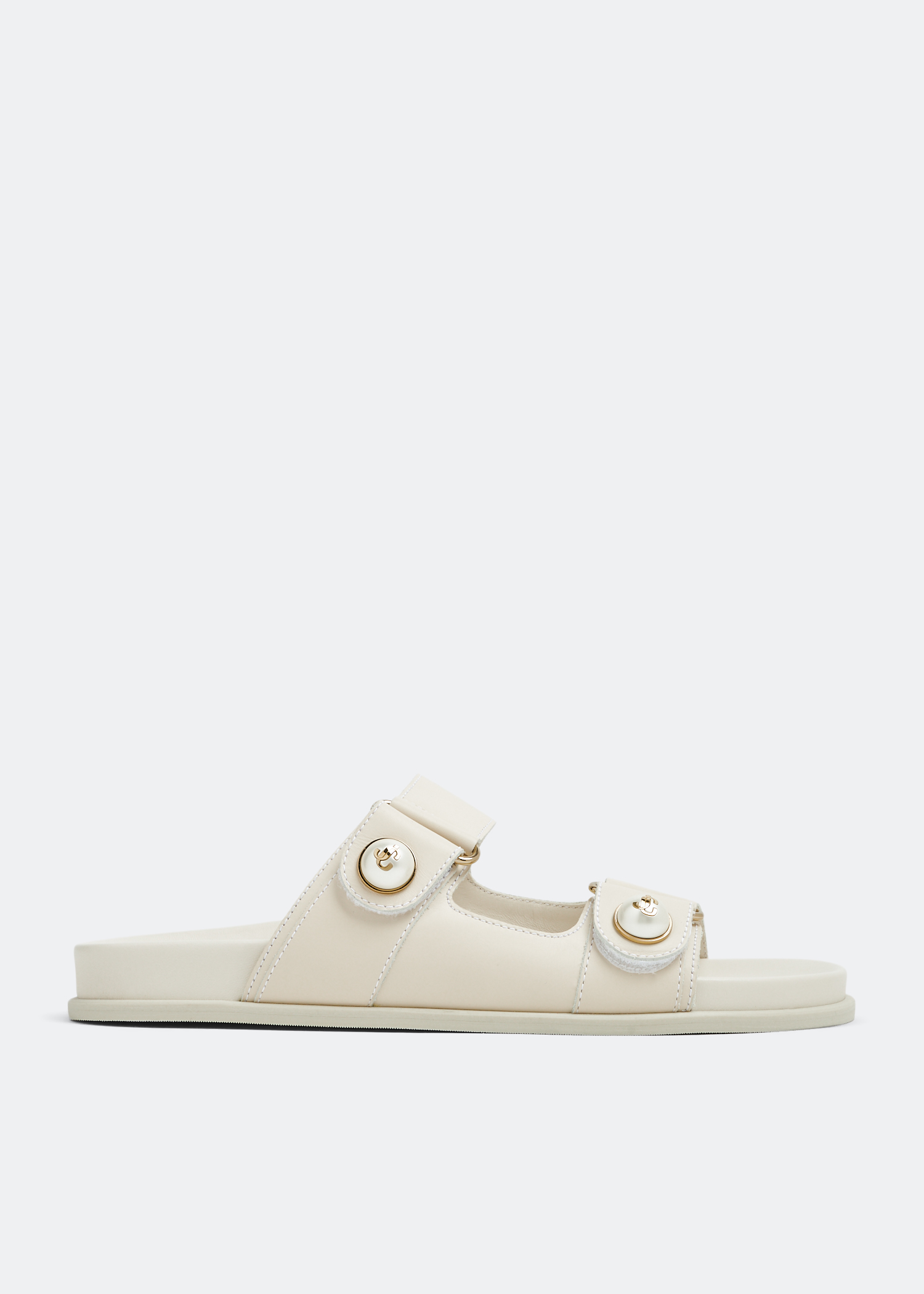 

Fayence sandals, White