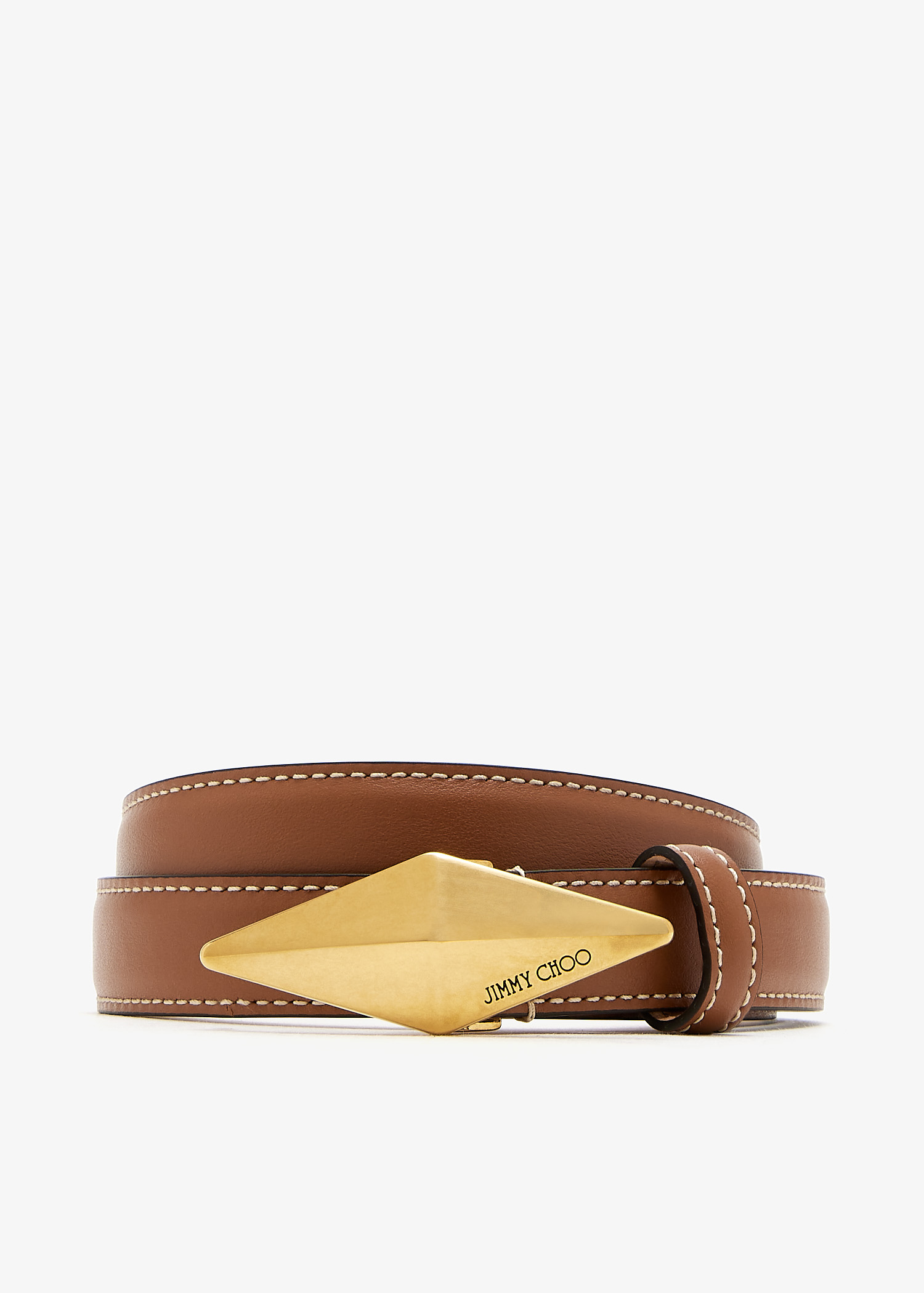

Diamond clasp belt, Brown