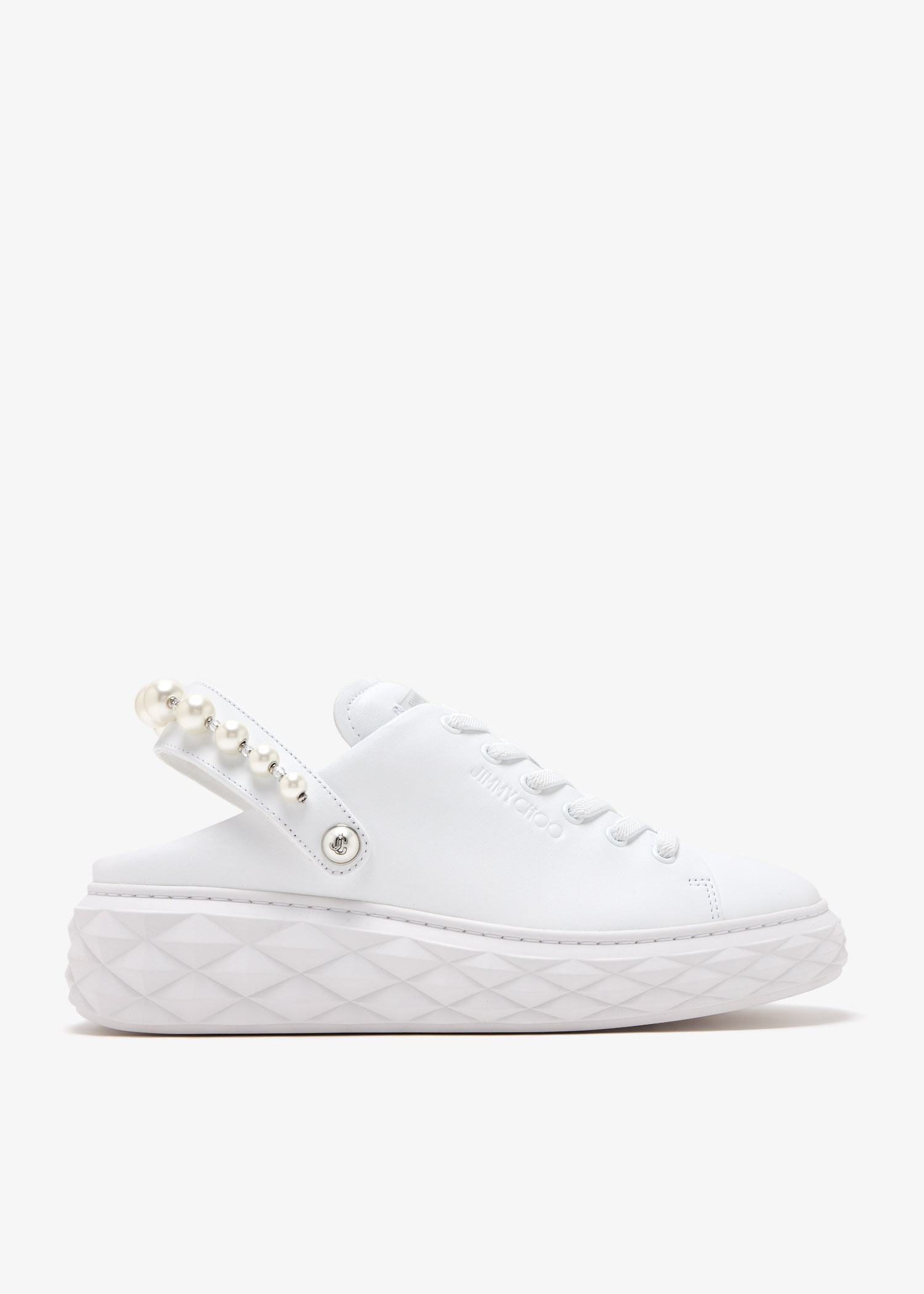 

Diamond Maxi backless sneakers, White