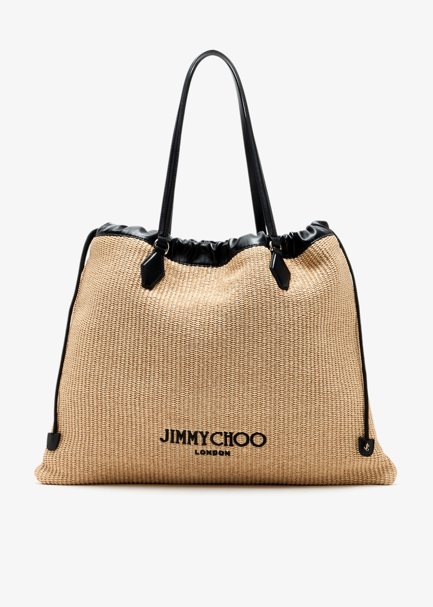 

Drawstring L tote bag, Beige