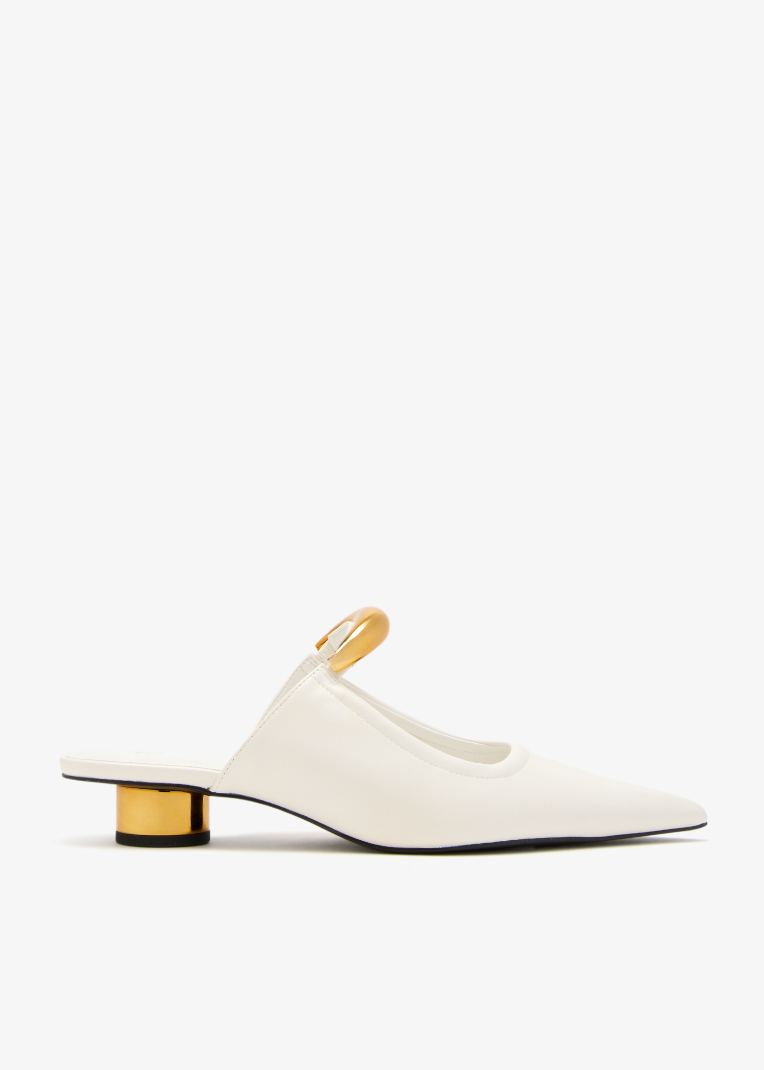 

Helena Pierced mules, White