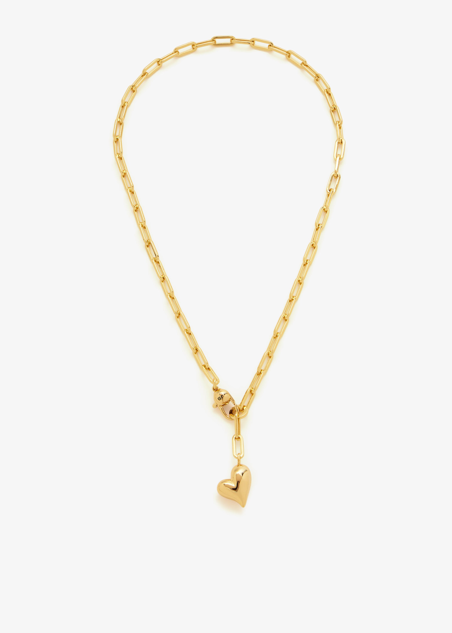 

Puffy Heart necklace, Gold