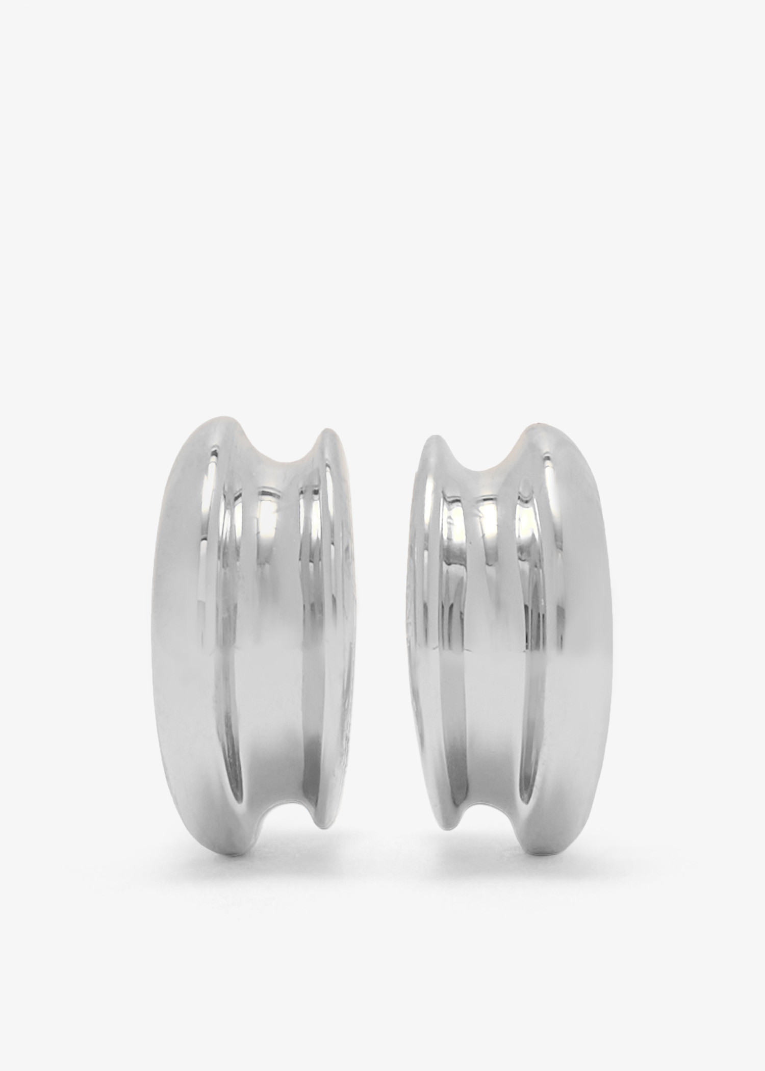 

Mini Lennon hoop earrings, Silver