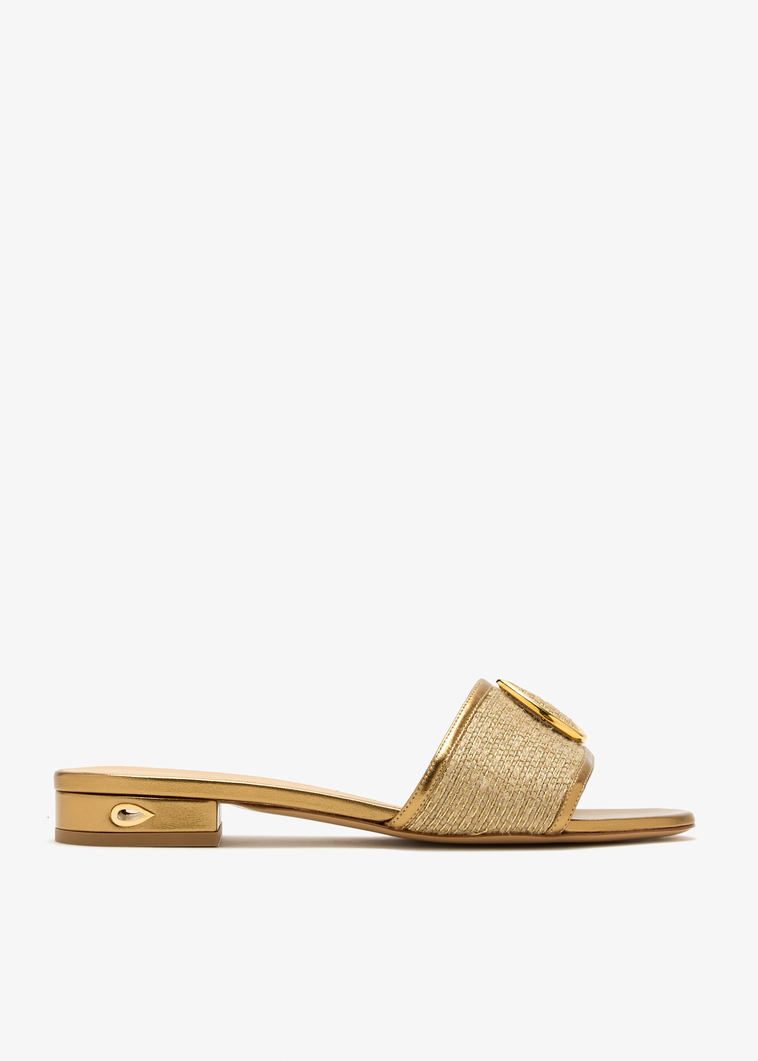 

Andrea slide sandals, Gold