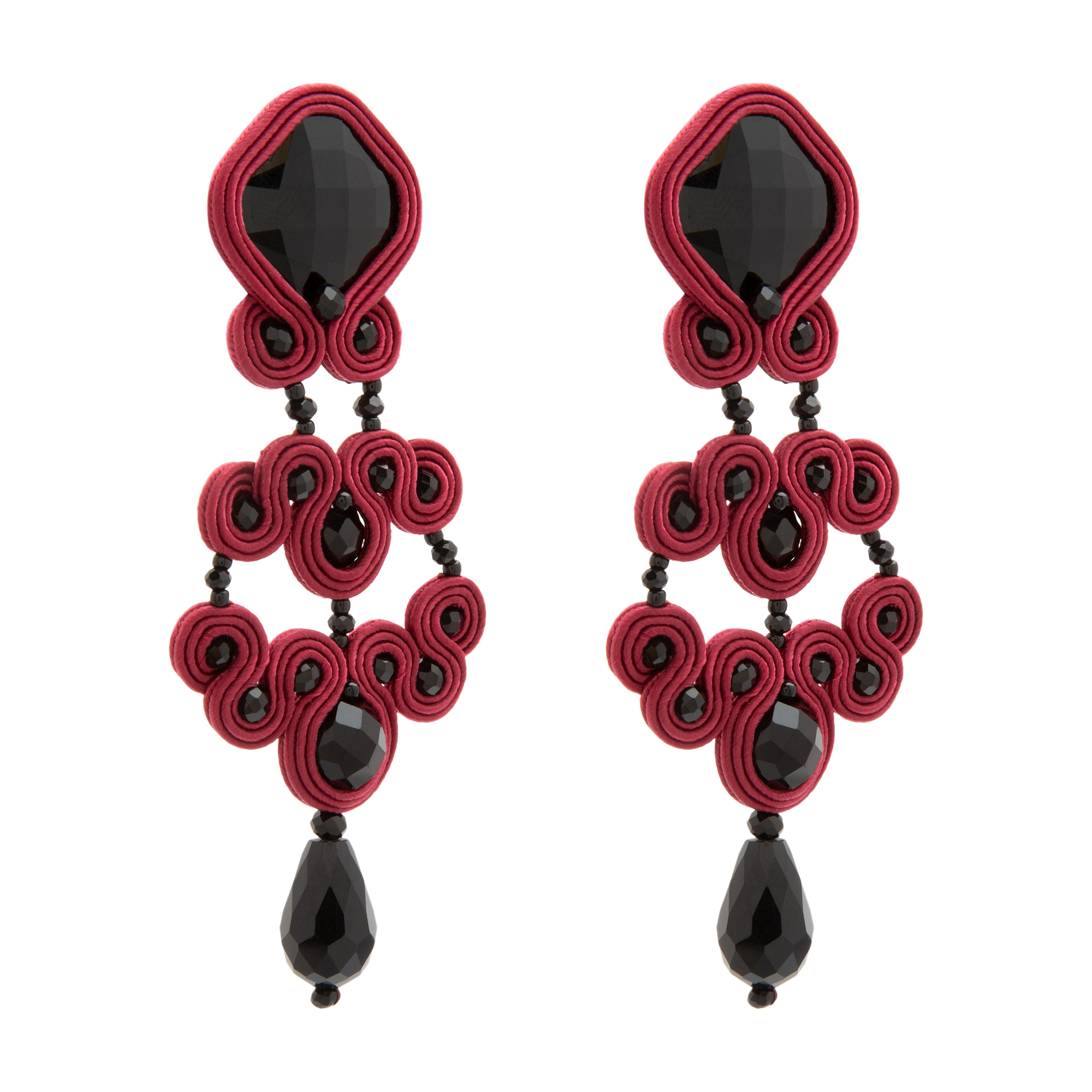 

Jet Black earrings, Multi-coloured