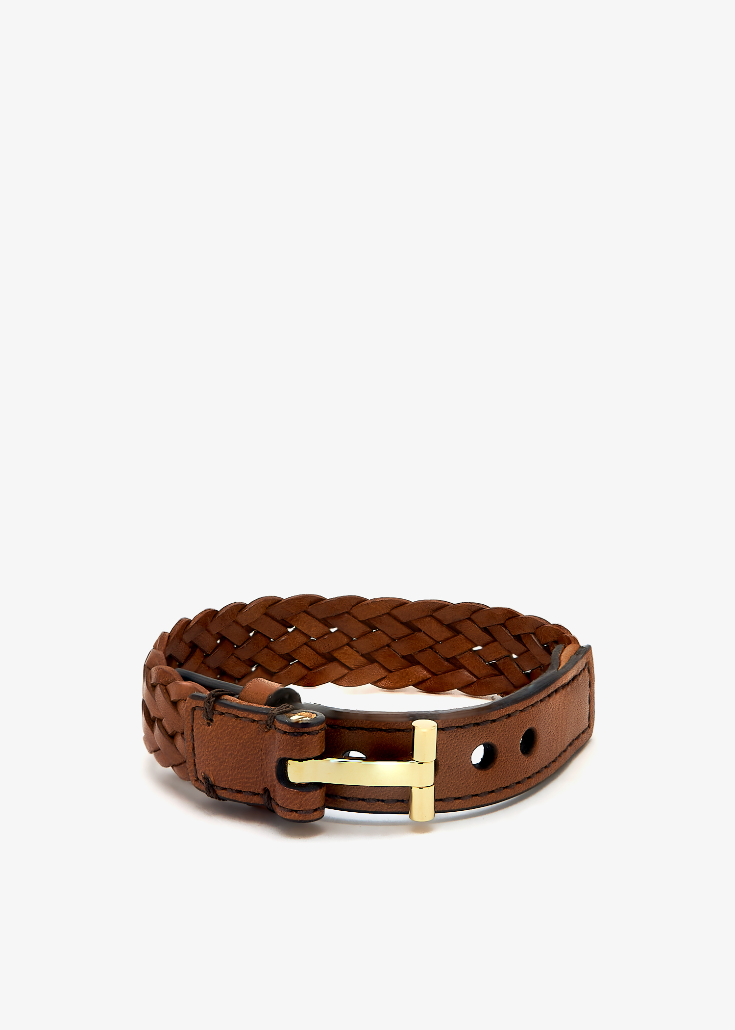 

Braided leather bracelet, Brown