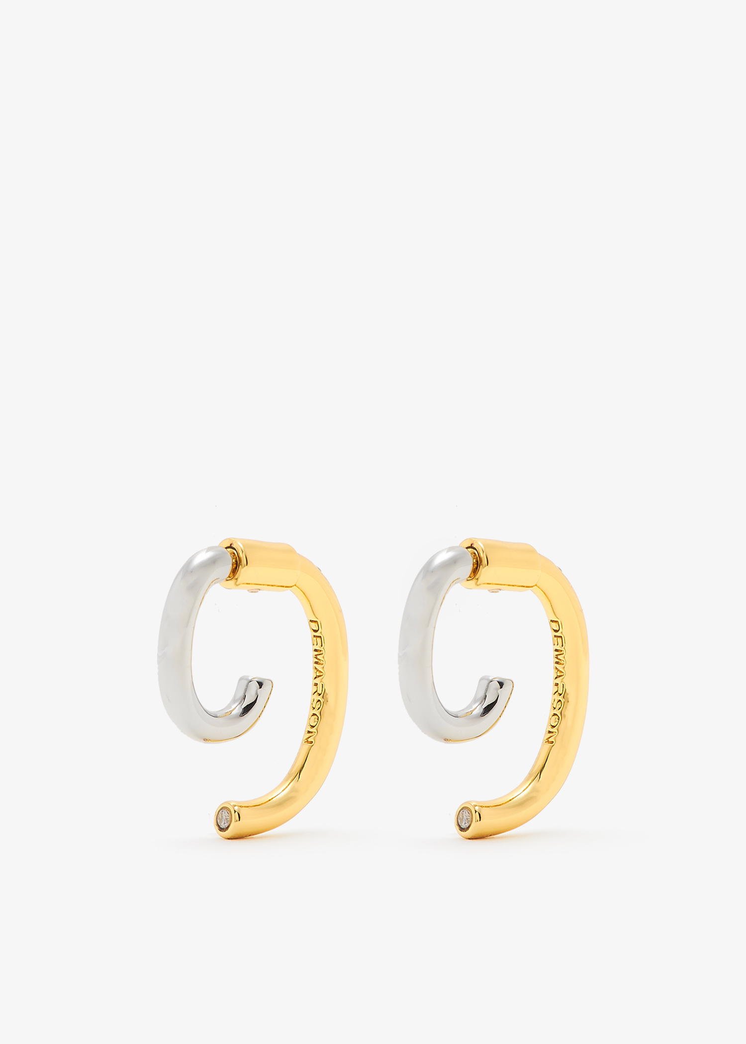 

Luna mini two-tone earrings, Gold