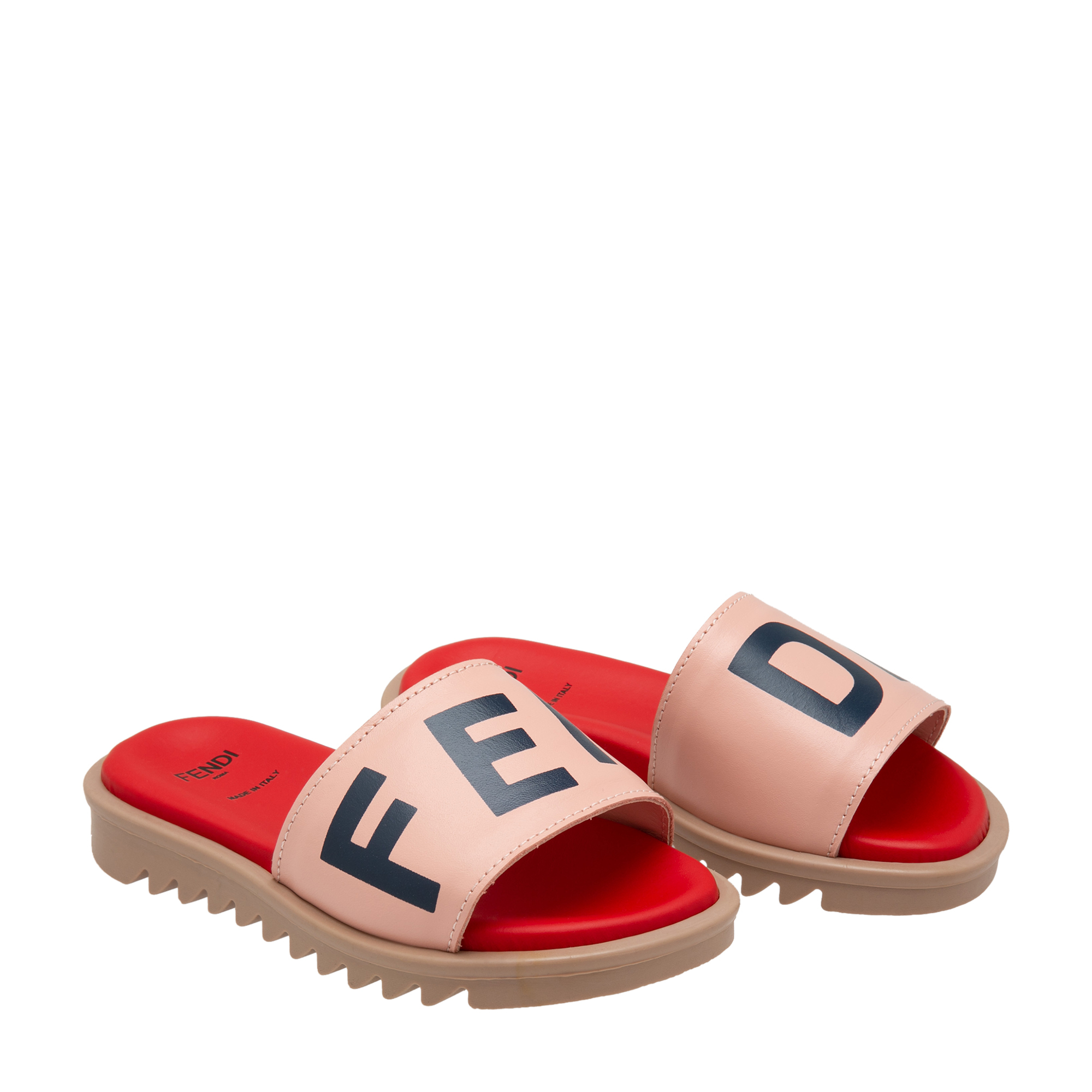 

Leather slides, Pink