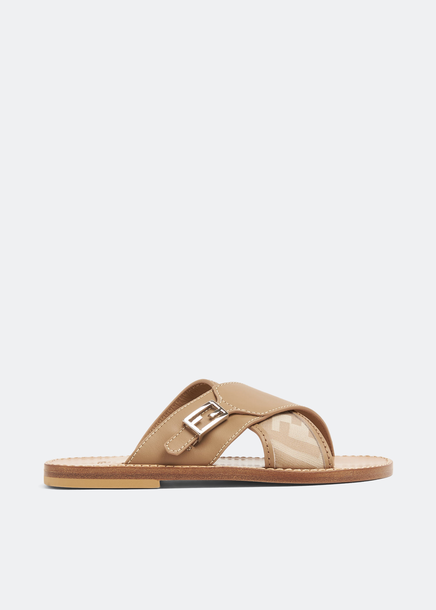

FF slide sandals, Beige