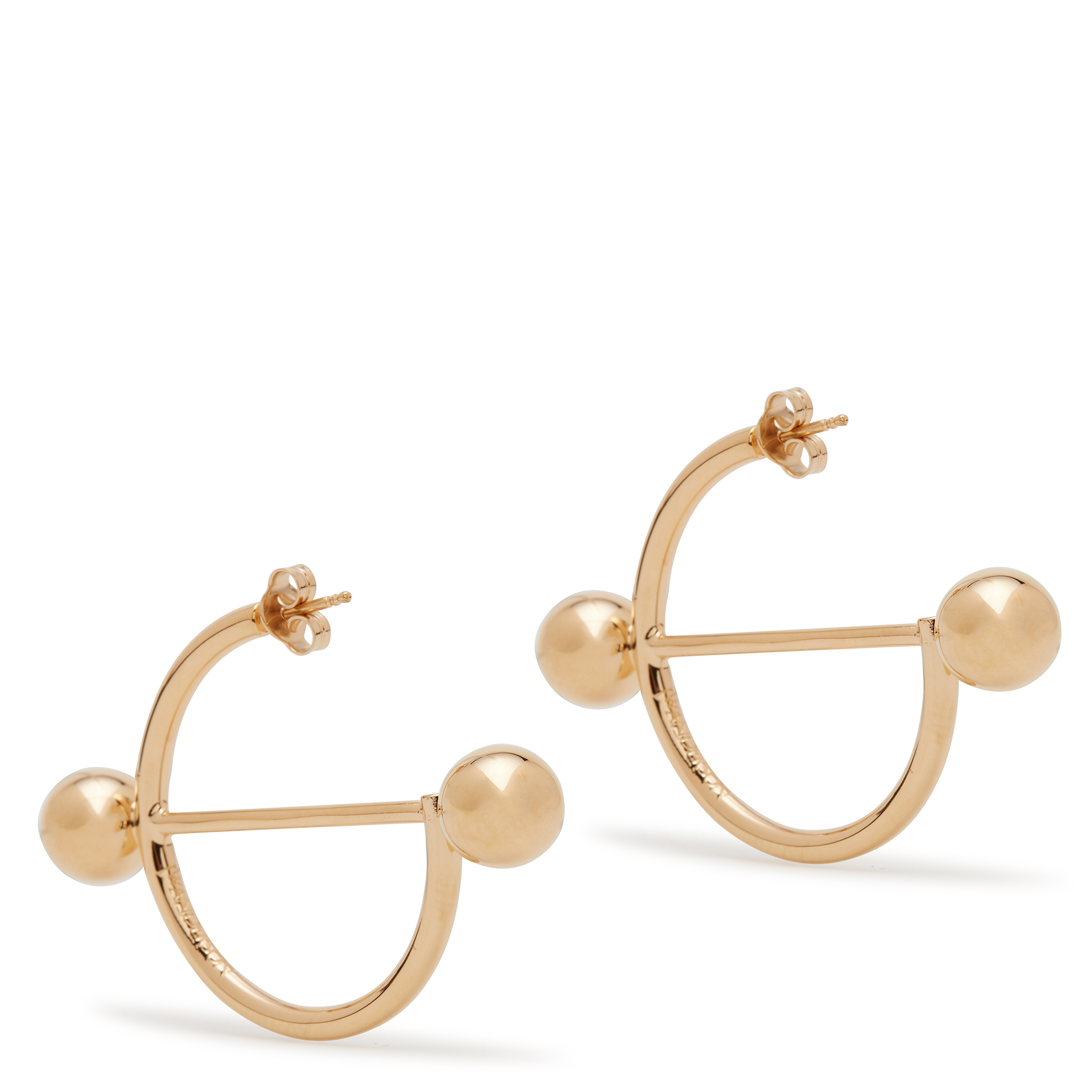 

Disc hoop earrings, Gold