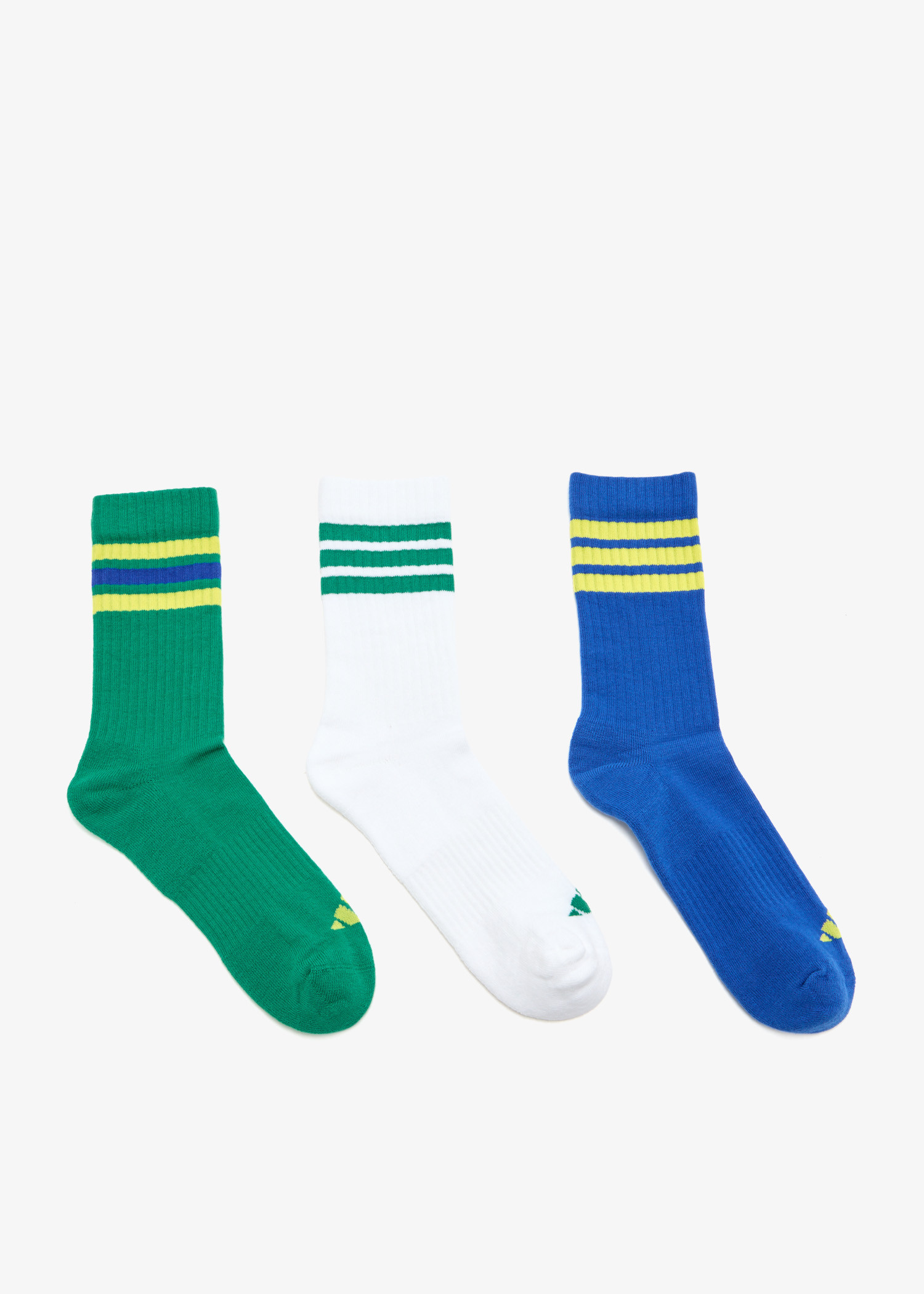 

3-Stripes cushioned crew sock set, Multicolored