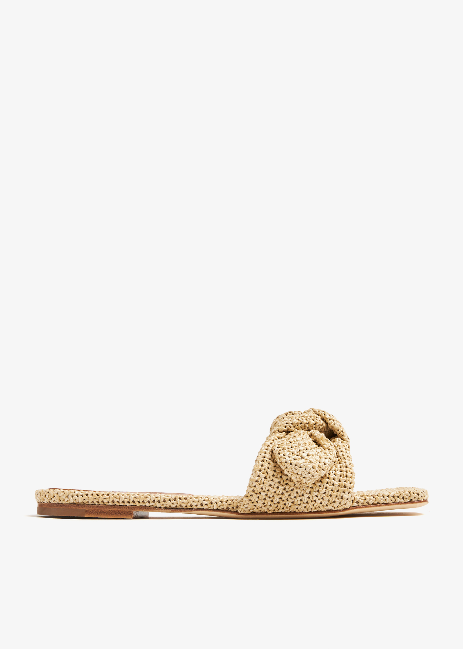 

Knot slide sandals, Beige