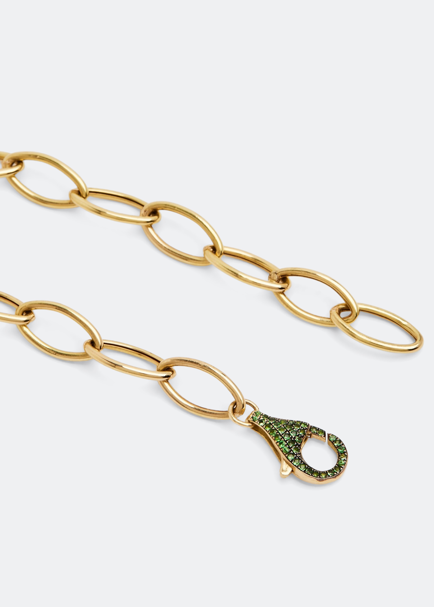 

Large Link Tsavorite hook bracelet, Gold