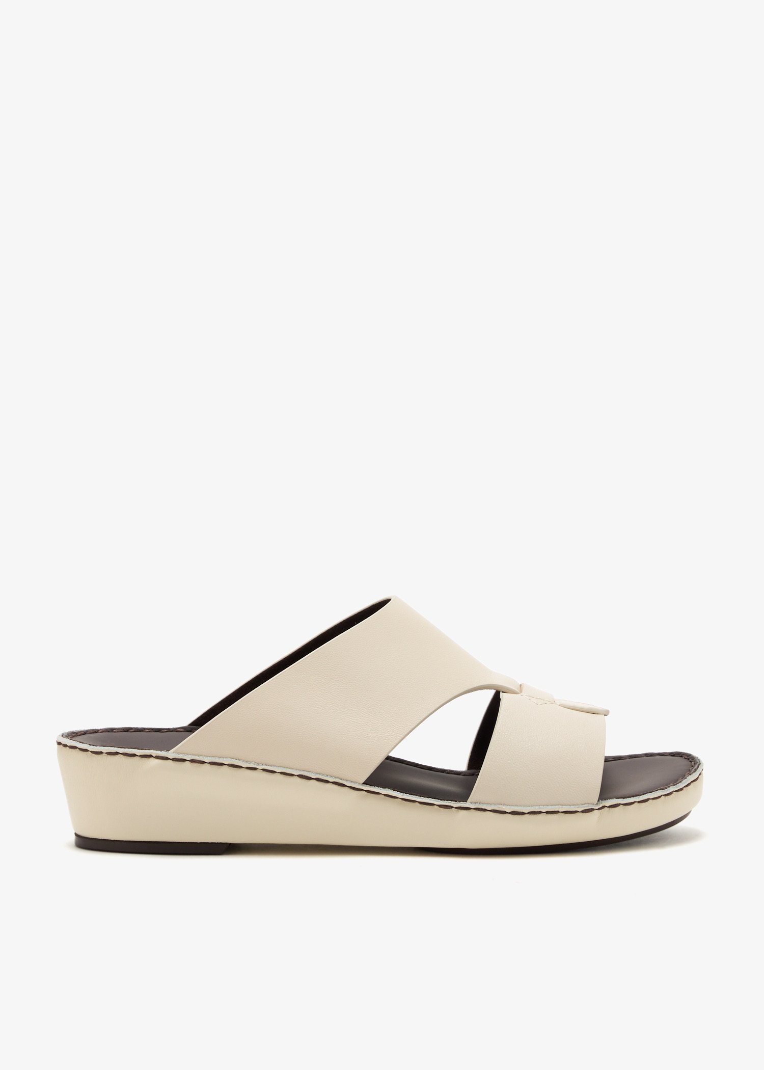 

Cinghia Nuovo nappa leather sandals, Cream