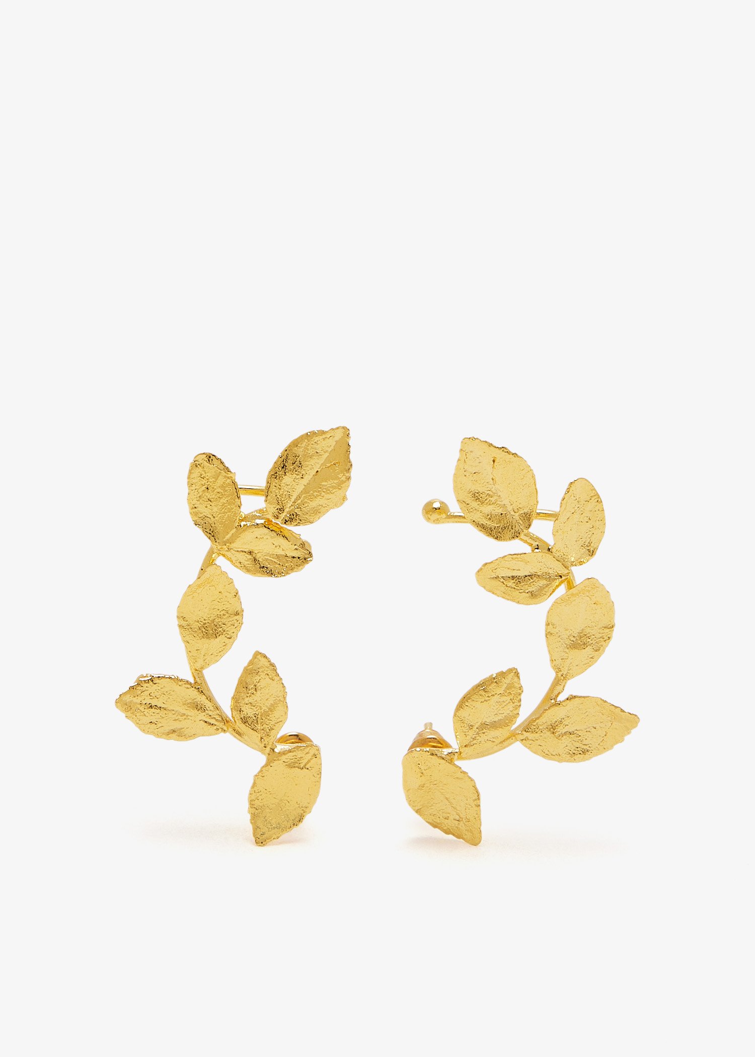 

Climbing Leaf ear cuffs, Gold