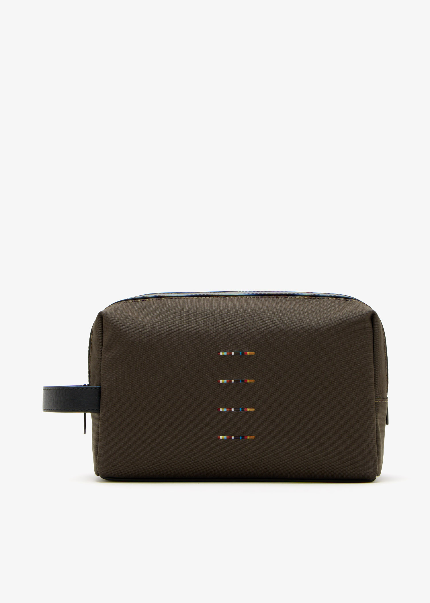

Signature Stripe wash bag, Khaki