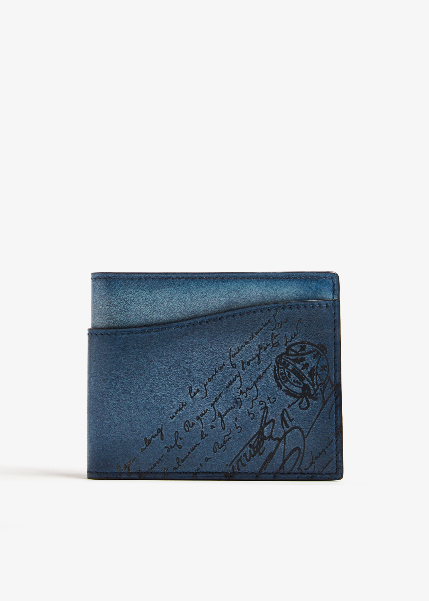 

Makore Slim Scritto leather wallet, Blue