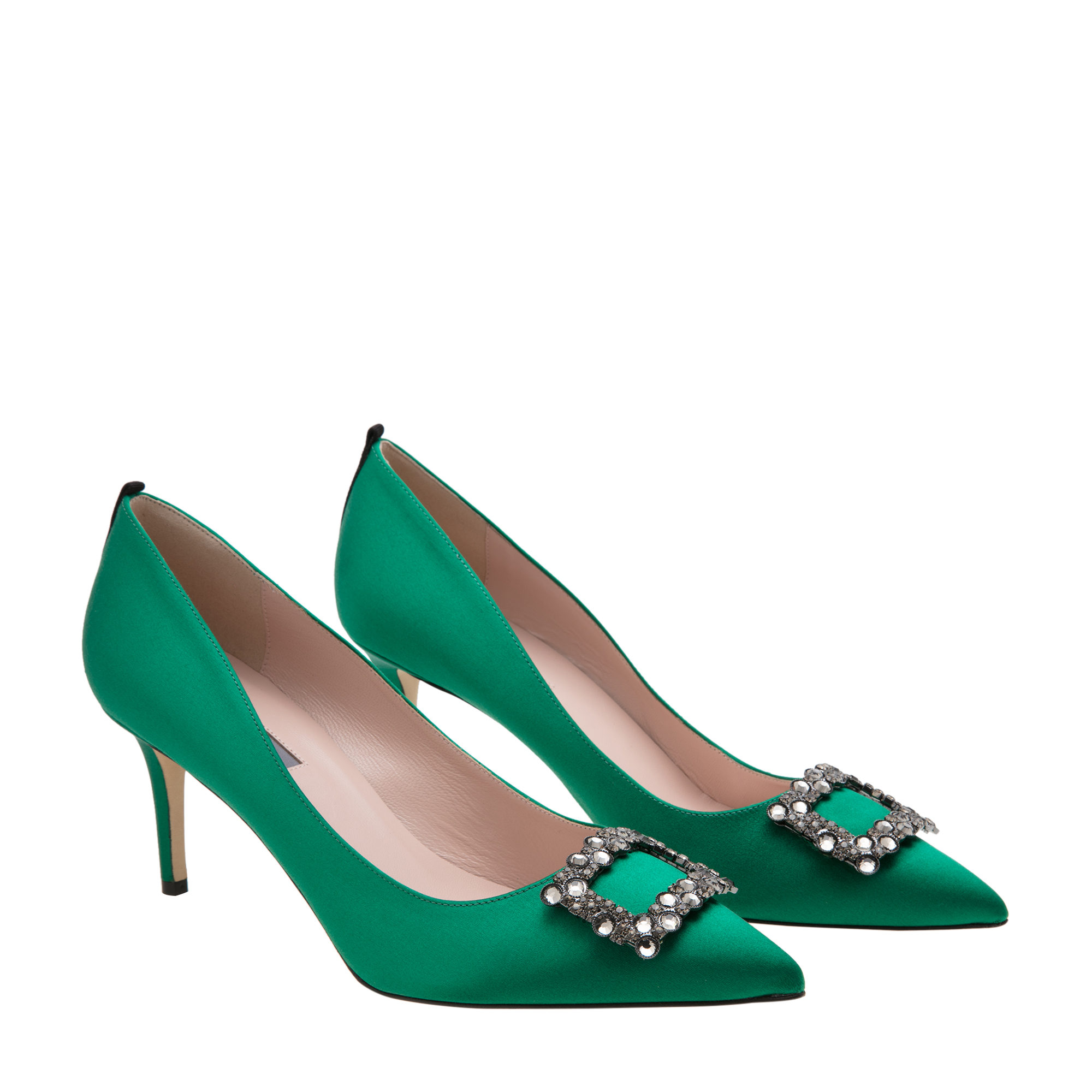 

Satin pumps, Green