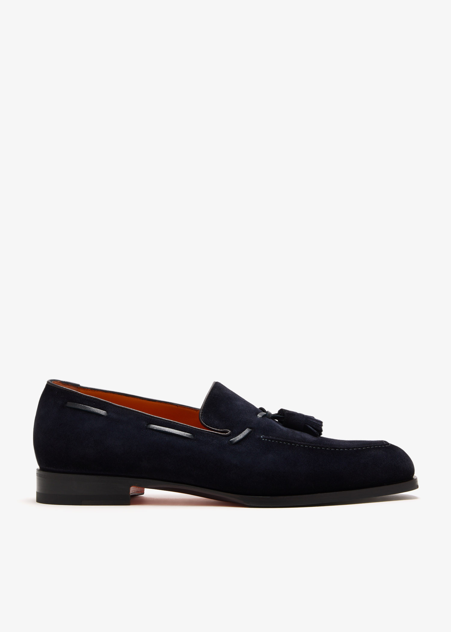 

Suede tassel loafers, Black