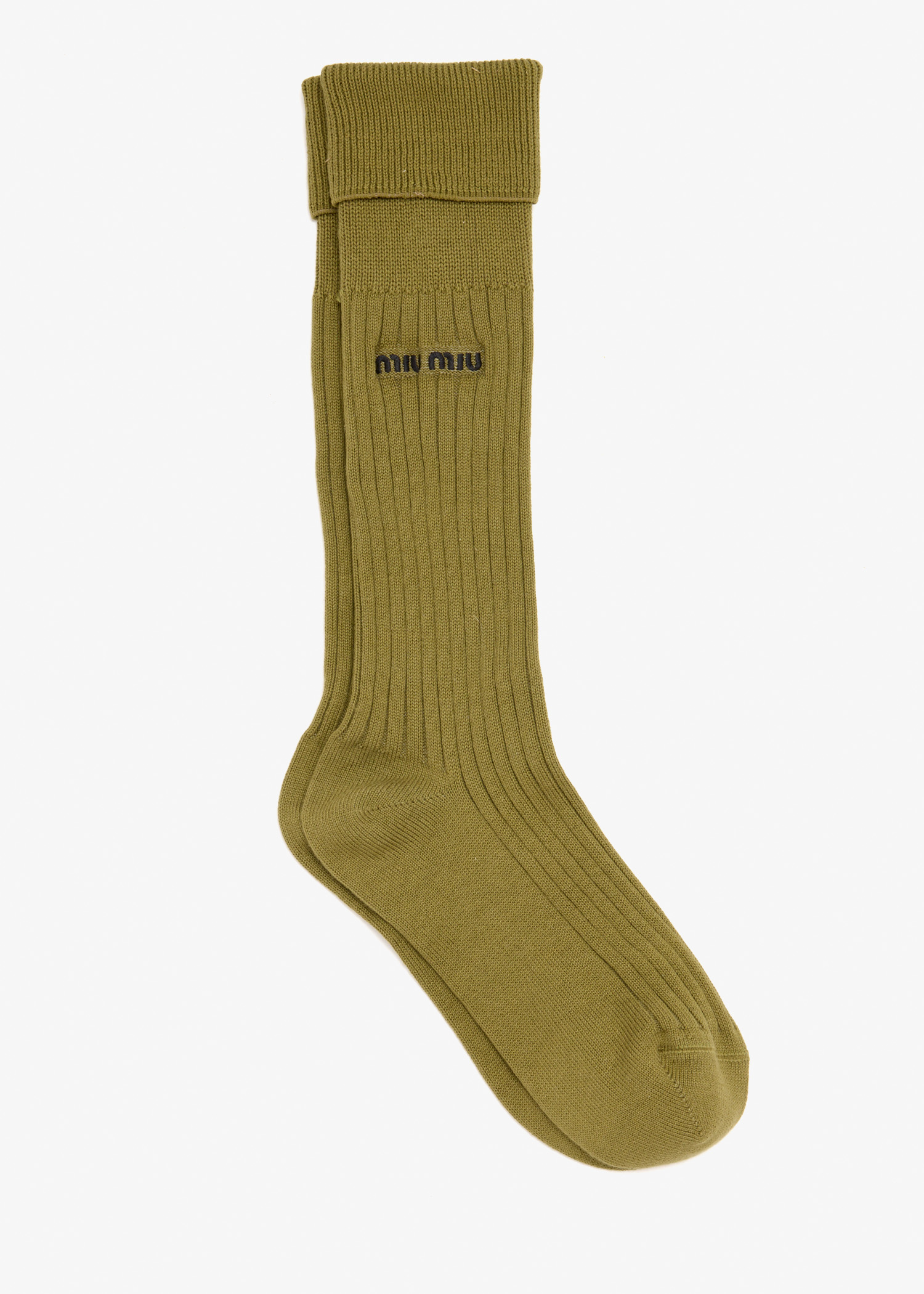 

Ribbed knit socks, Khaki