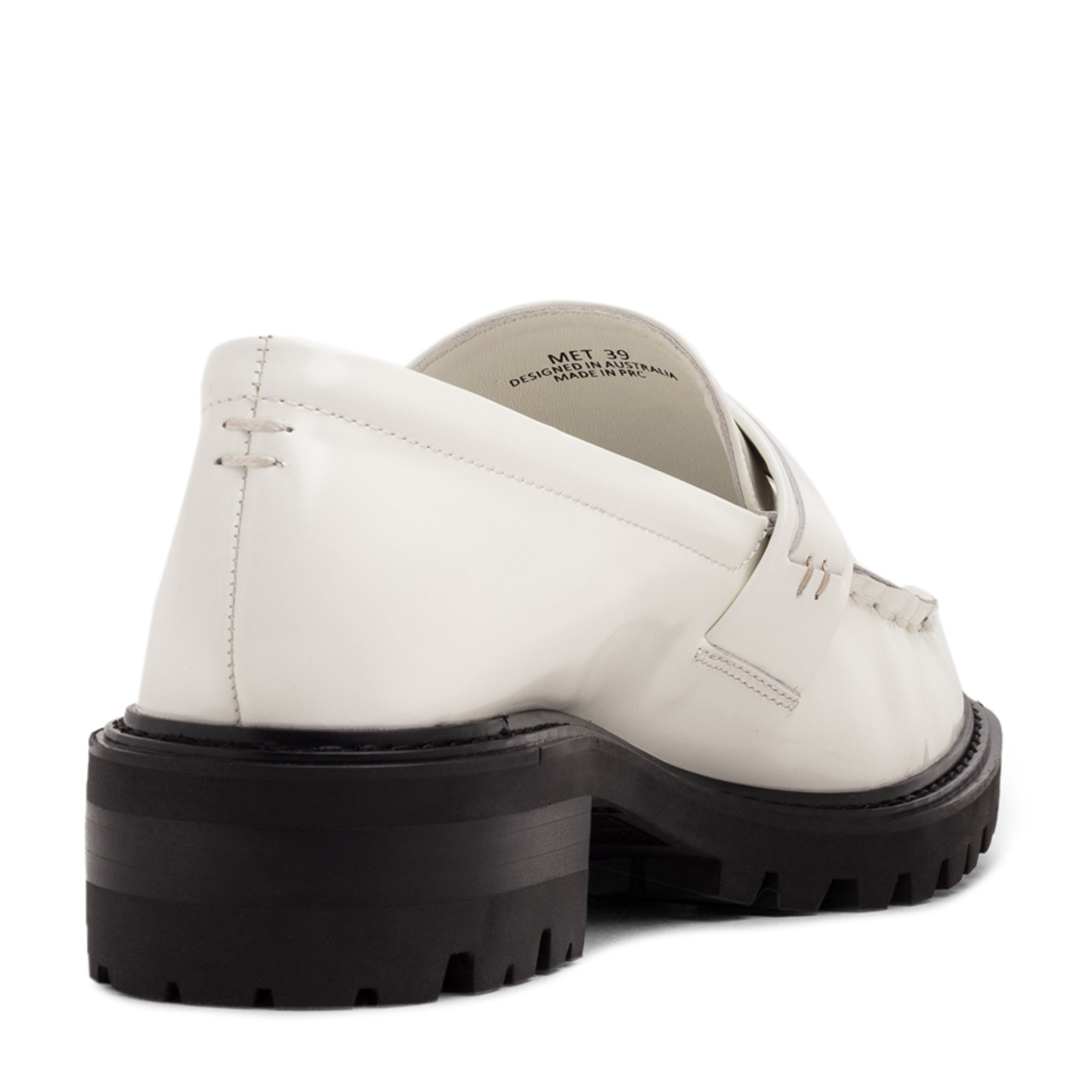 

Met loafers, White