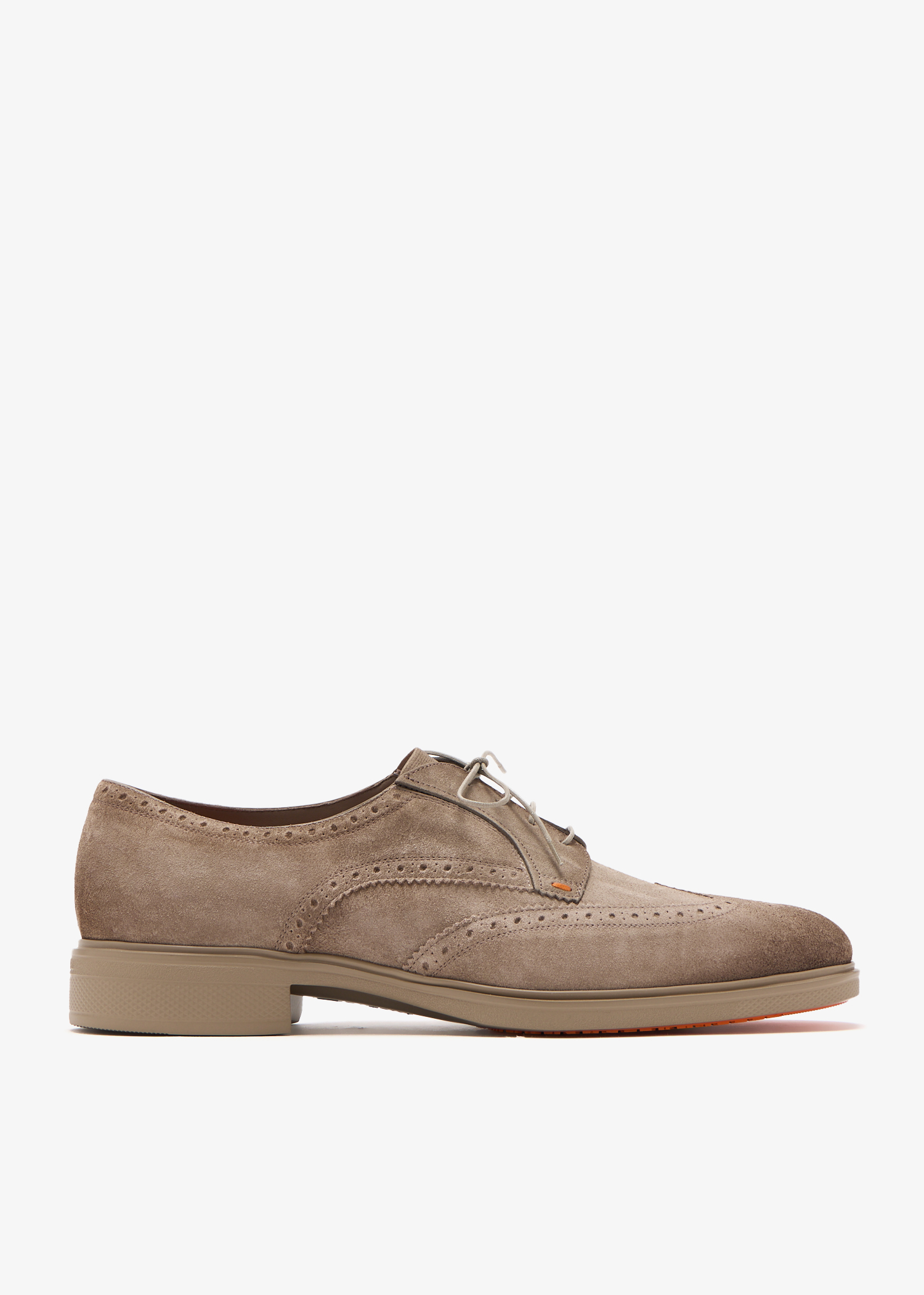 

Easy derby brogue lace-up shoes, Beige