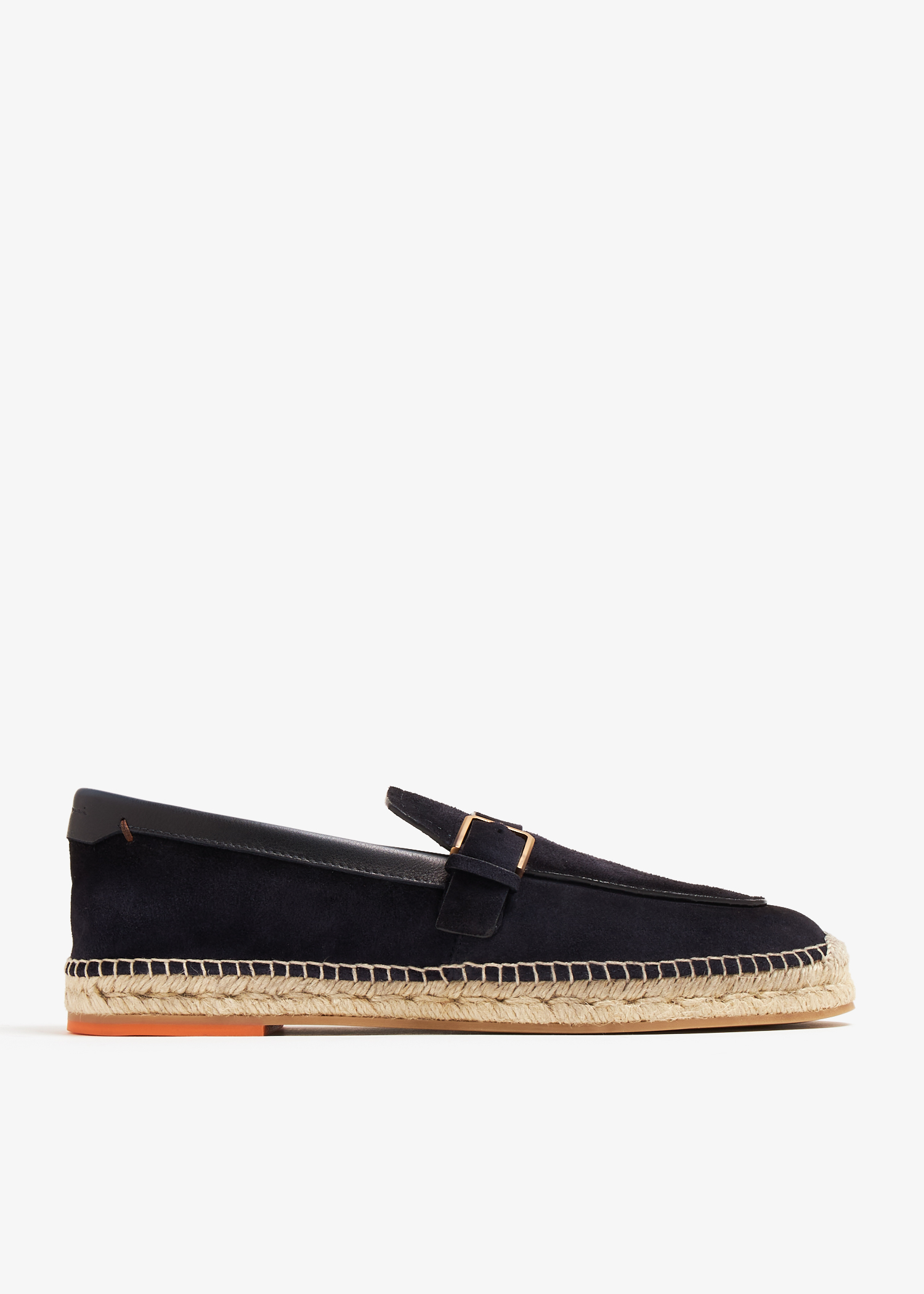 

Suede single-buckle espadrilles, Blue