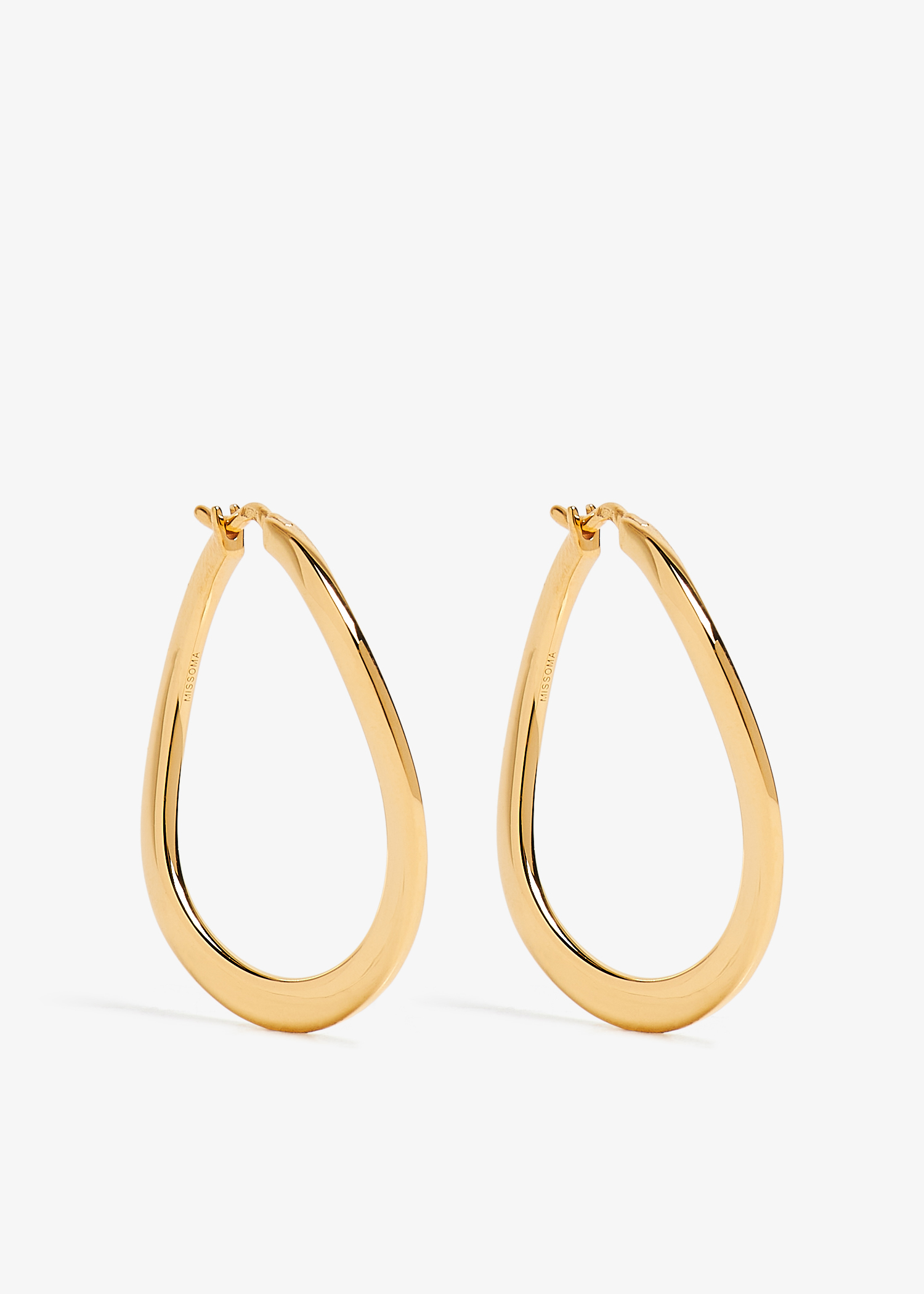 

Classic Curve medium hoop earrings, Gold